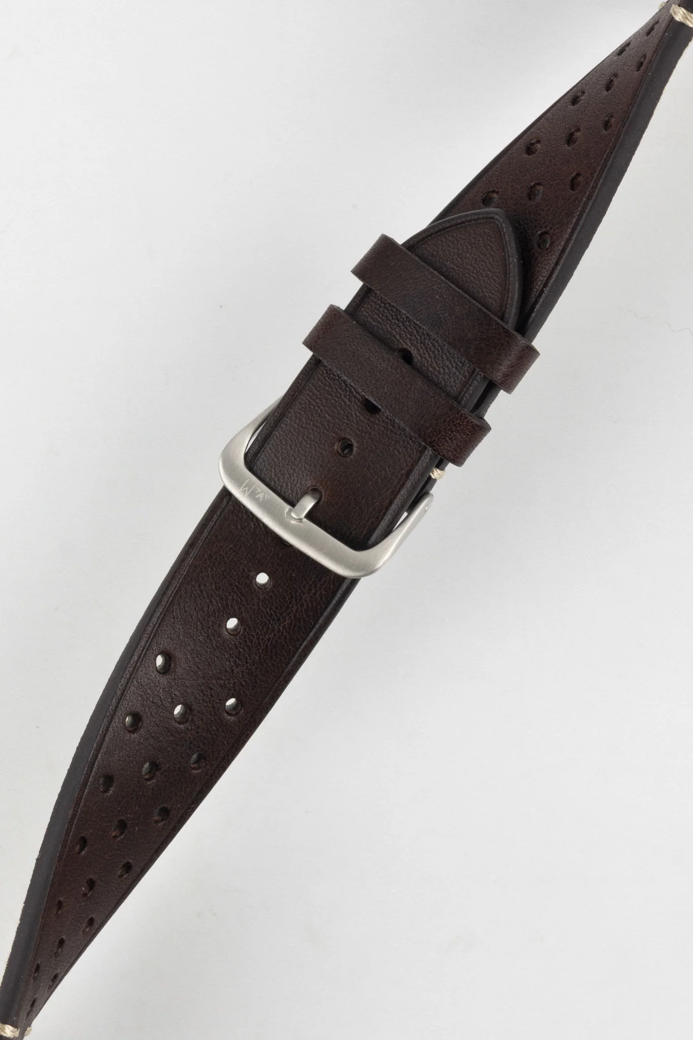 Morellato BRAHMS Perforated Leather Watch Strap - BROWN - Image 5