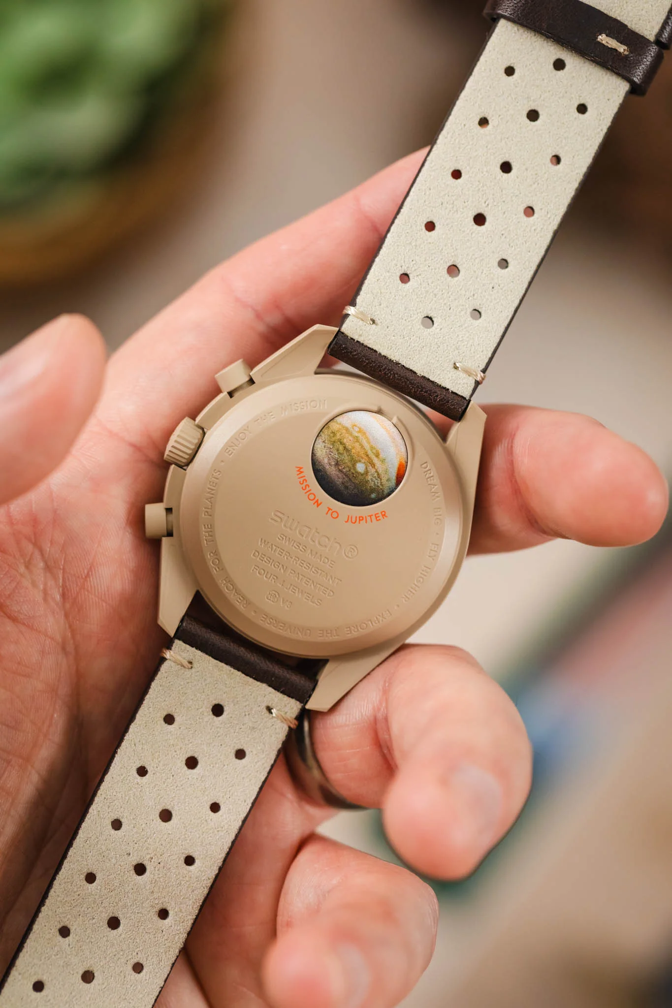 Morellato BRAHMS Perforated Leather Watch Strap - BROWN - Image 6