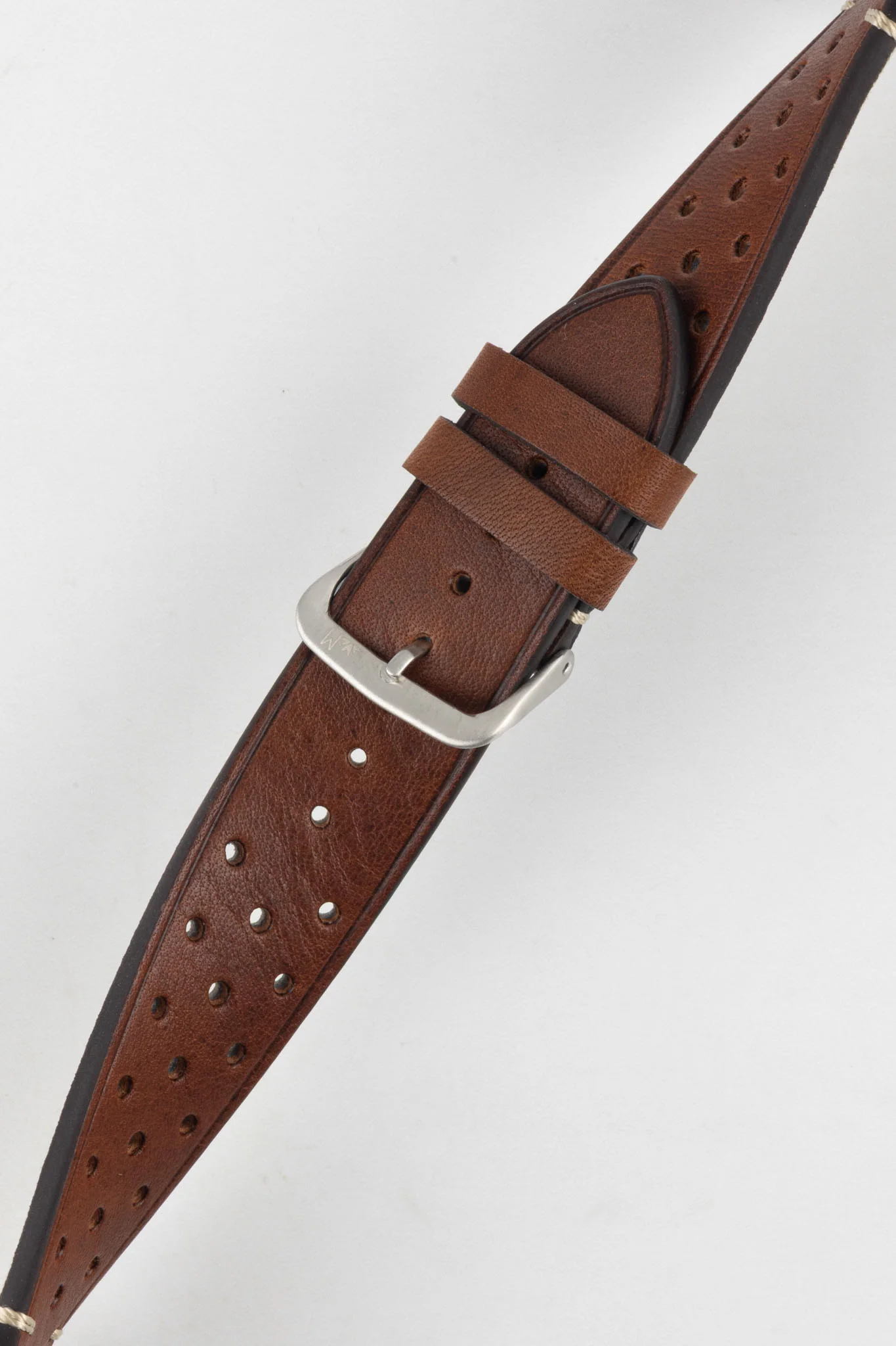 Morellato BRAHMS Perforated Leather Watch Strap - TAN - Image 5