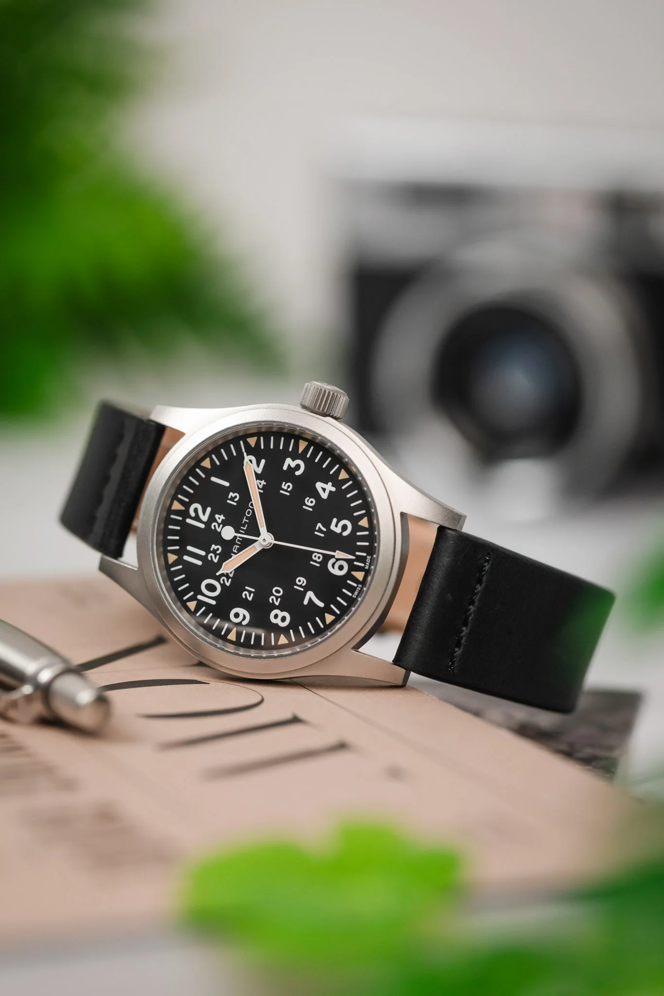 Morellato BRAMANTE Vintage Calfskin Leather Watch Strap in BLACK - Image 4