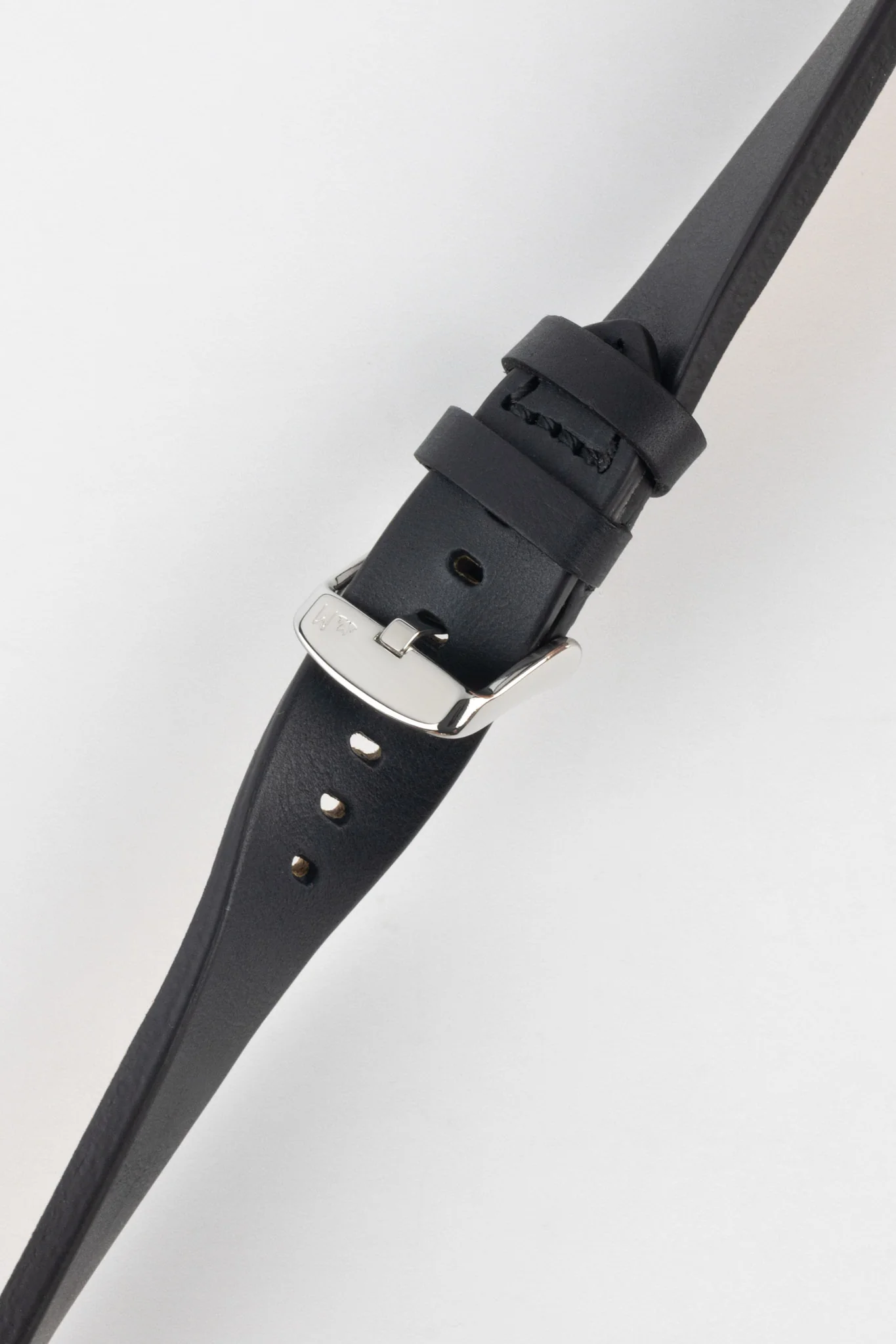 Morellato BRAMANTE Vintage Calfskin Leather Watch Strap in BLACK - Image 5