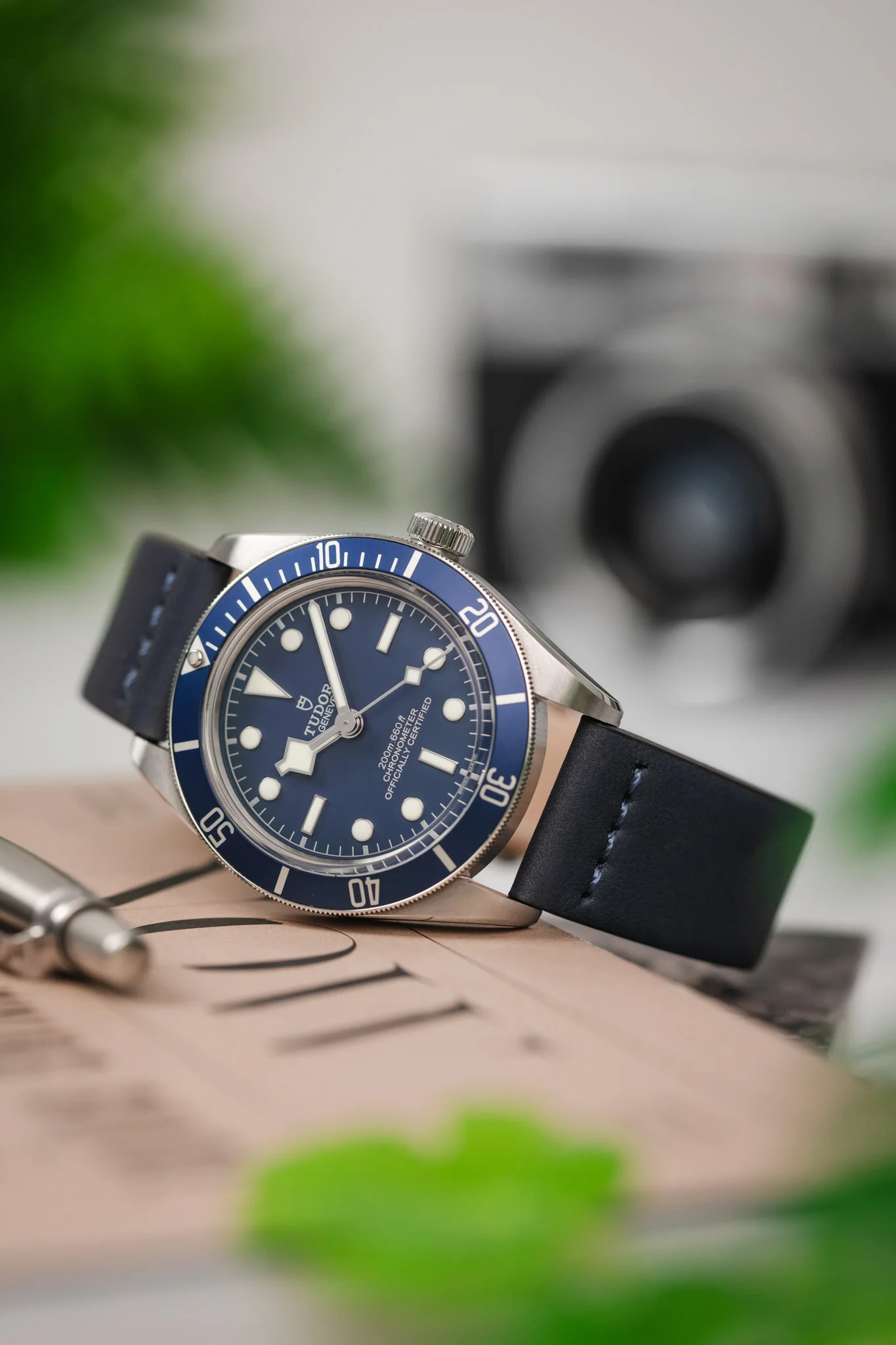 Morellato BRAMANTE Vintage Calfskin Leather Watch Strap in BLUE - Image 4