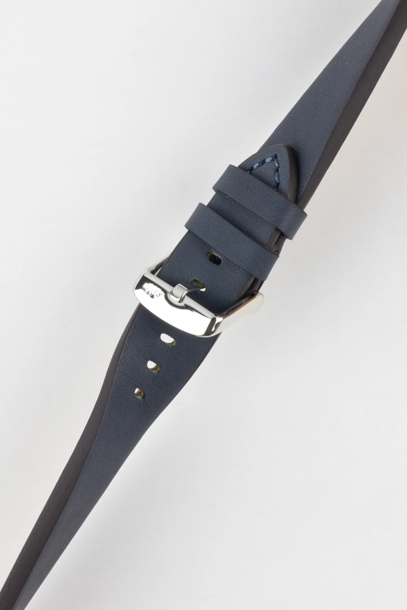 Morellato BRAMANTE Vintage Calfskin Leather Watch Strap in BLUE - Image 5