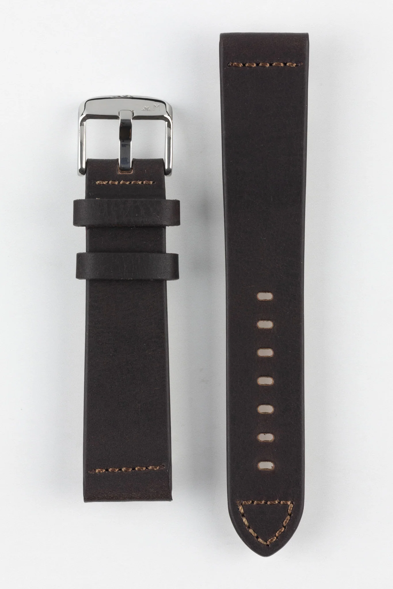 Morellato BRAMANTE Vintage Calfskin Leather Watch Strap in BROWN - Image 8
