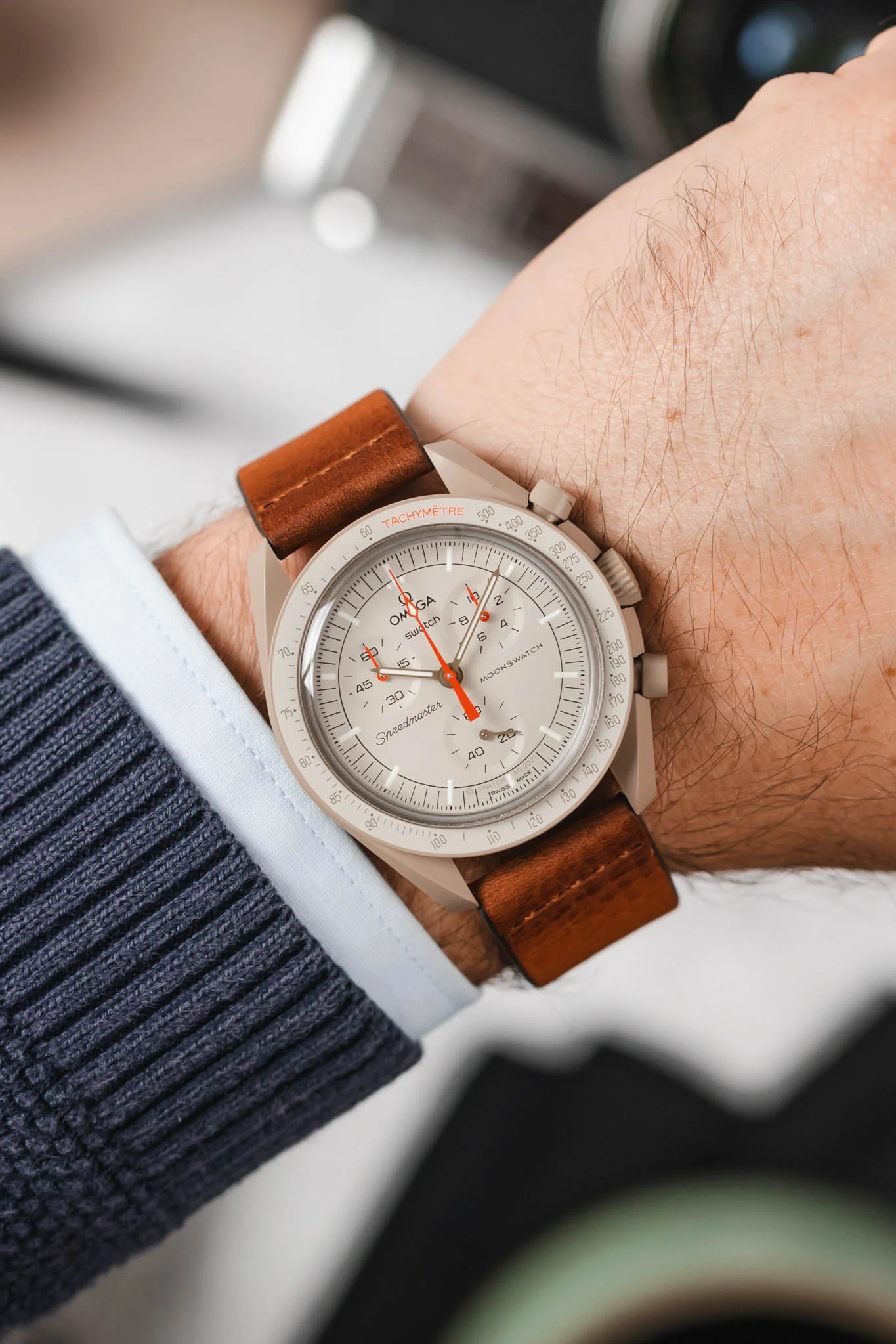 Morellato BRAMANTE Vintage Calfskin Leather Watch Strap in GOLD BROWN - Image 2