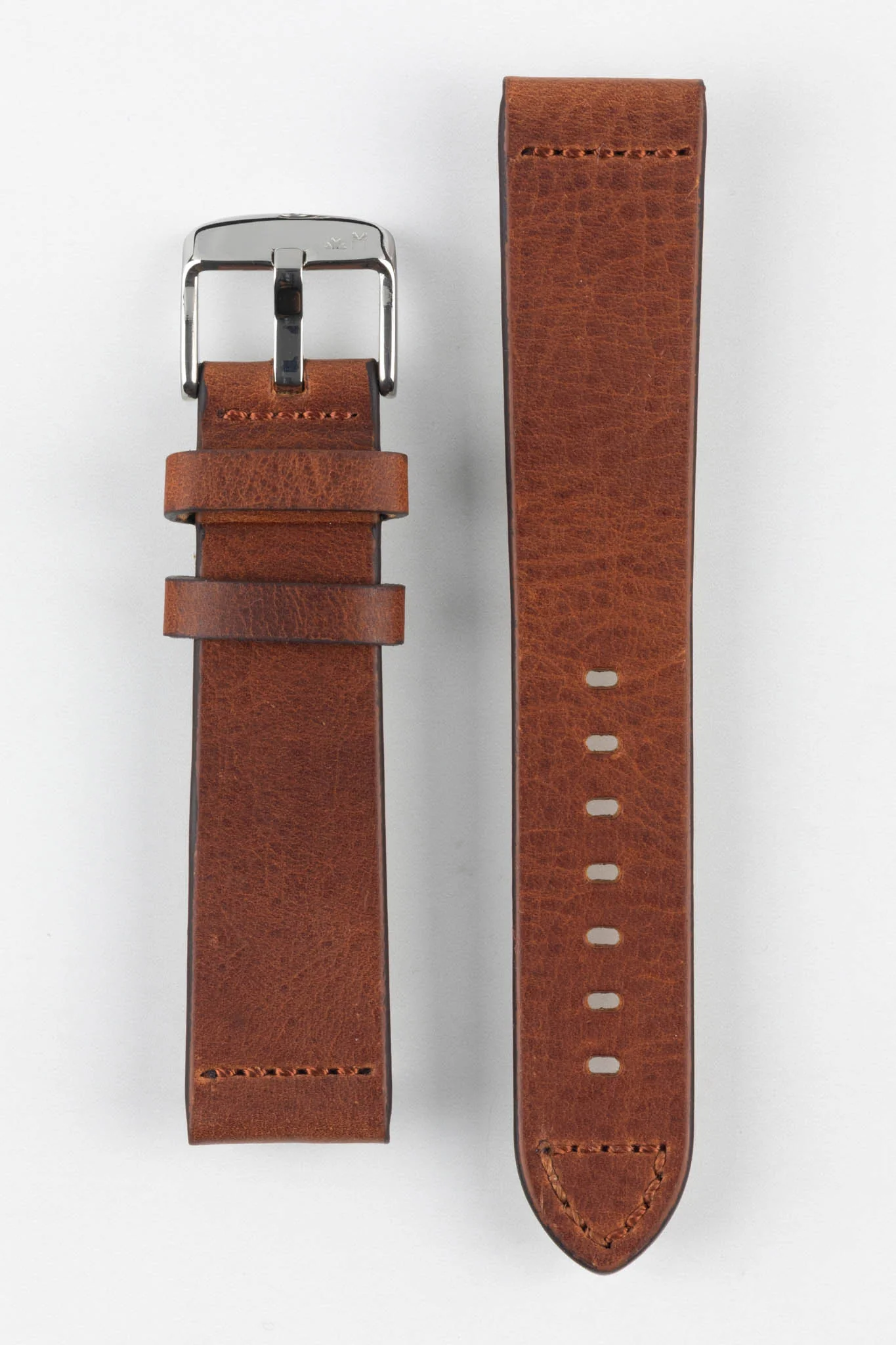 Morellato BRAMANTE Vintage Calfskin Leather Watch Strap in GOLD BROWN - Image 8
