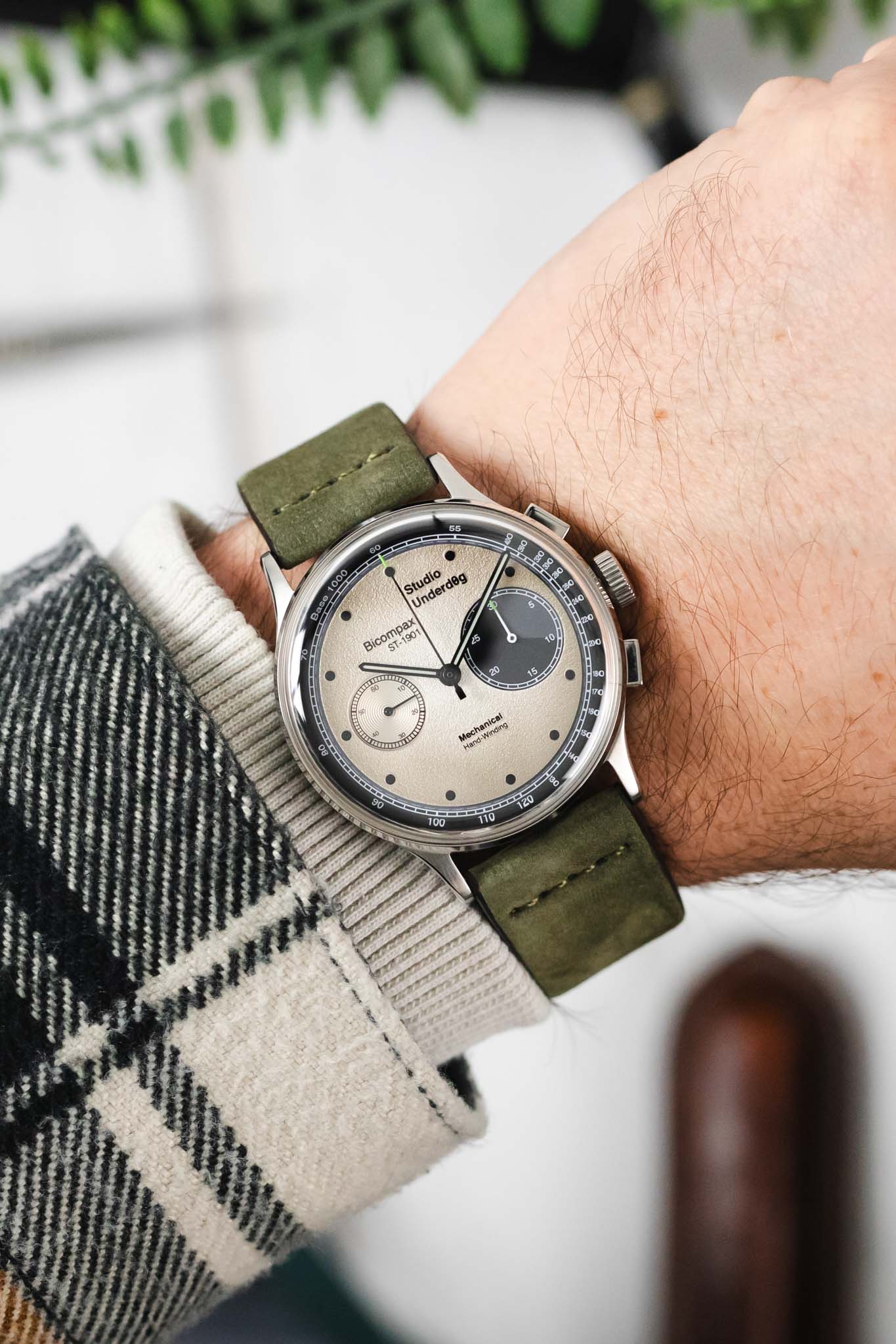 Morellato BRAMANTE Vintage Calfskin Leather Watch Strap in GREEN - Image 2