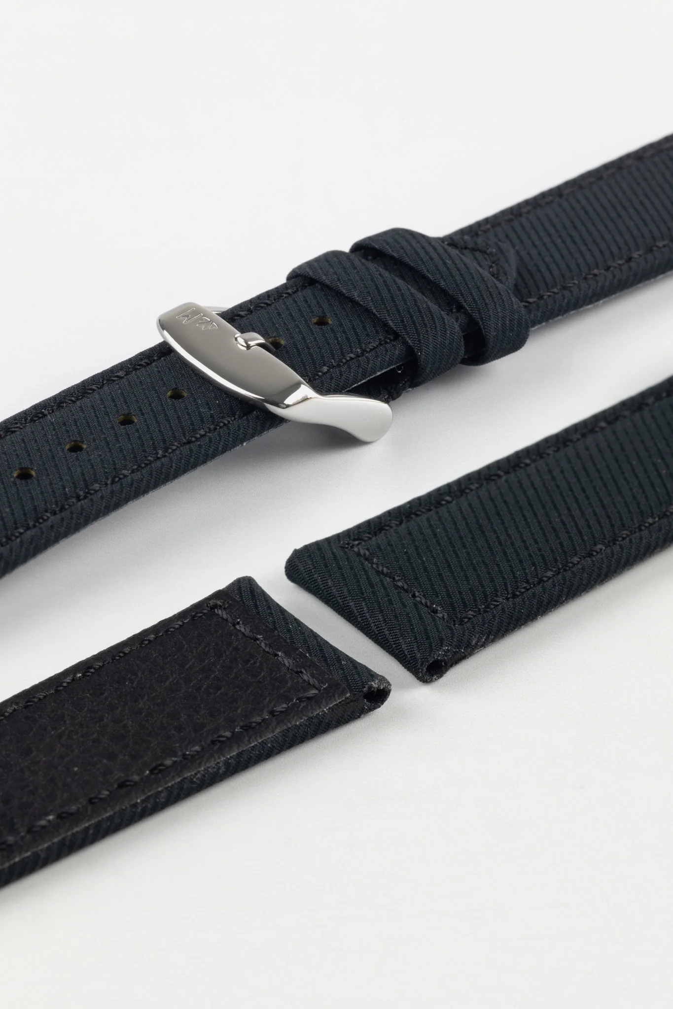 Morellato CORFÙ Recycled Gabardine Fabric Watch Strap in BLACK - Image 6