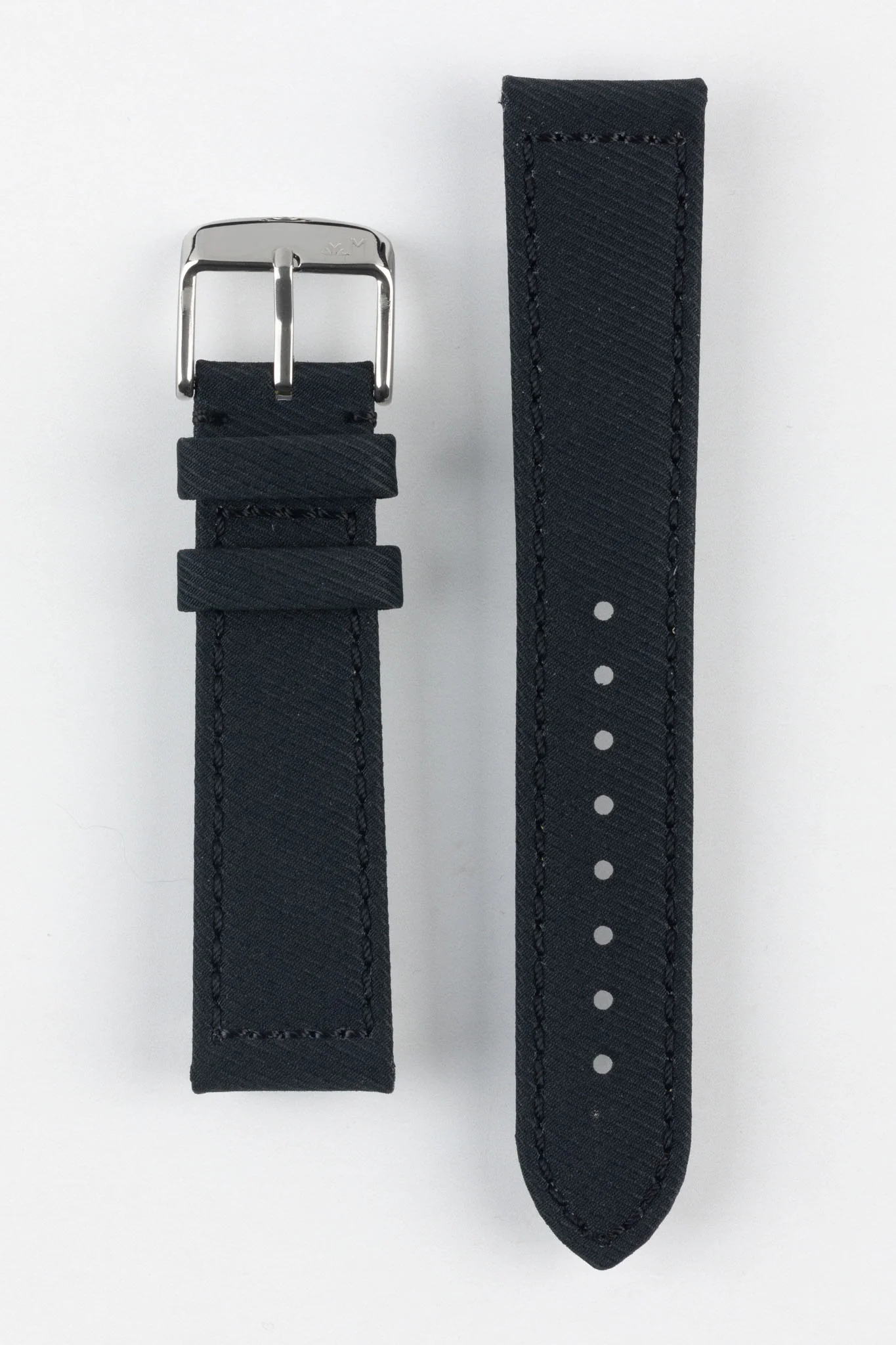 Morellato CORFÙ Recycled Gabardine Fabric Watch Strap in BLACK - Image 9