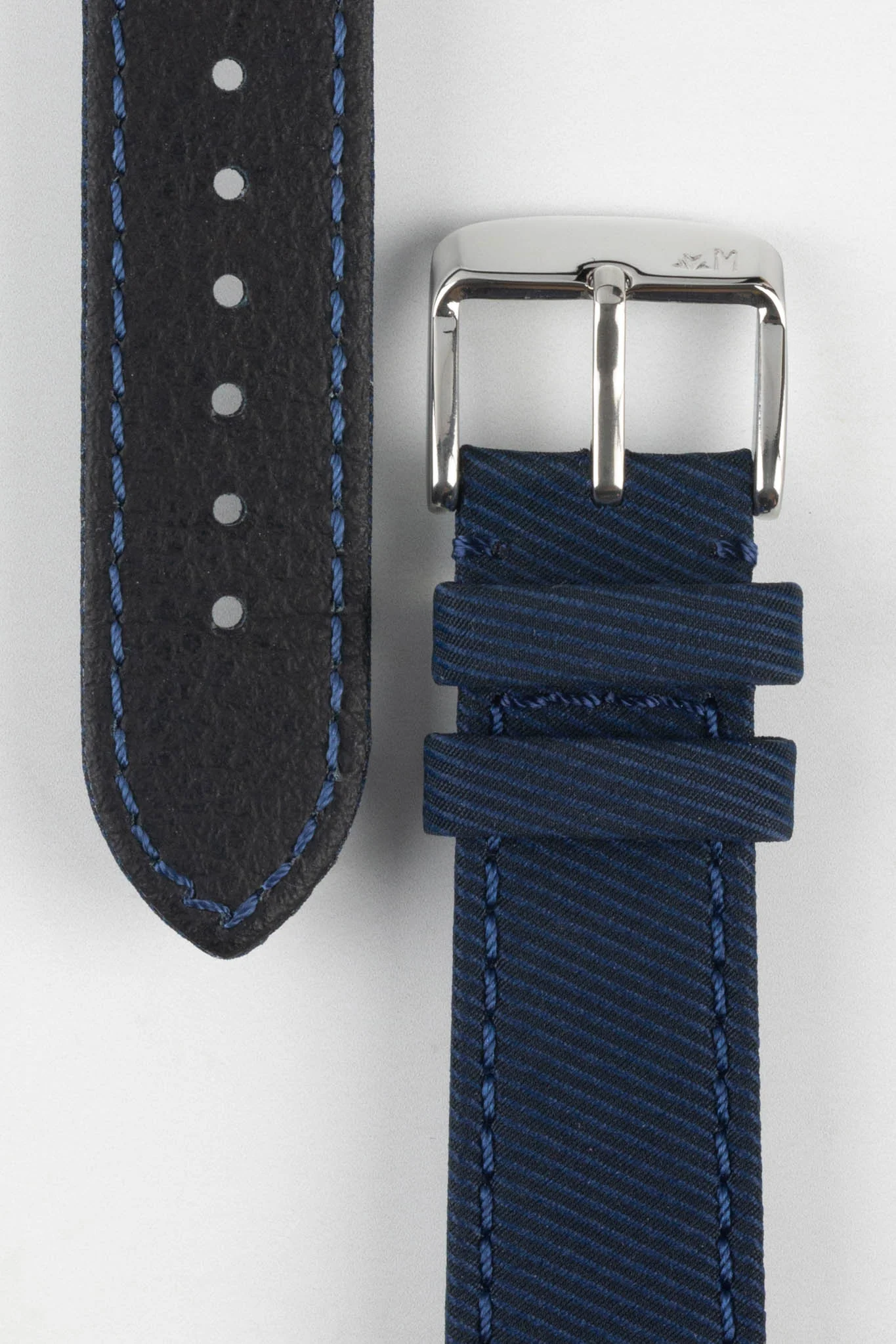 Morellato CORFÙ Recycled Gabardine Fabric Watch Strap in BLUE - Image 3