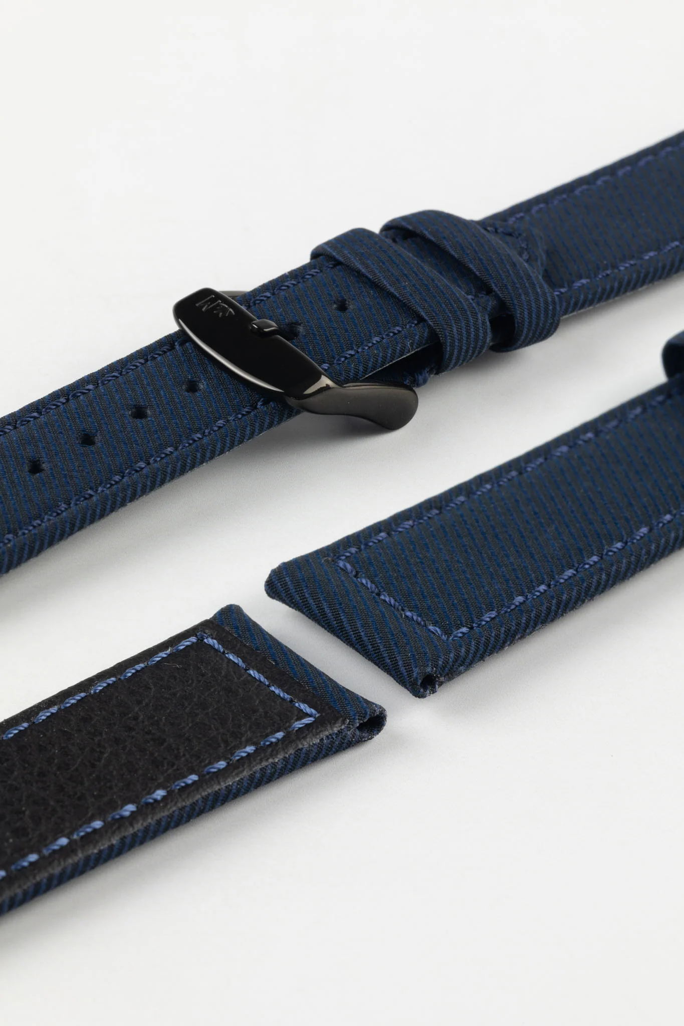 Morellato CORFÙ Recycled Gabardine Fabric Watch Strap in BLUE - Image 7