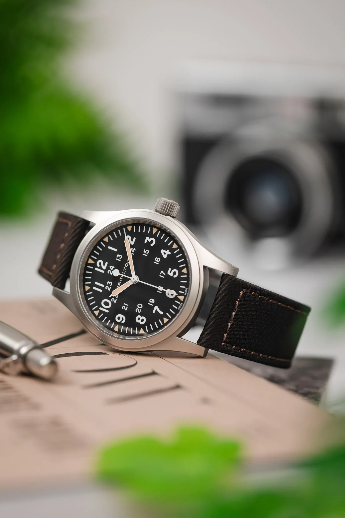 Morellato CORFÙ Recycled Gabardine Fabric Watch Strap in BROWN - Image 4