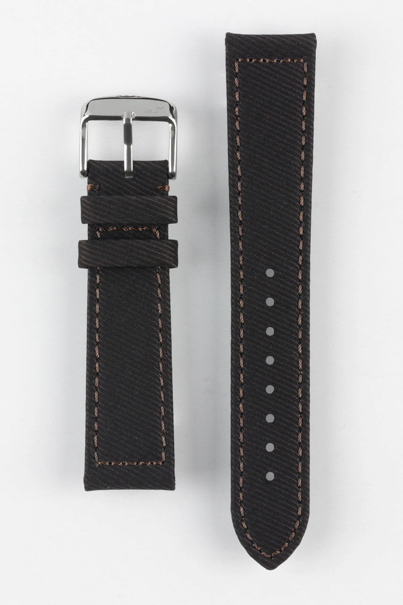 Morellato CORFÙ Recycled Gabardine Fabric Watch Strap in BROWN - Image 9
