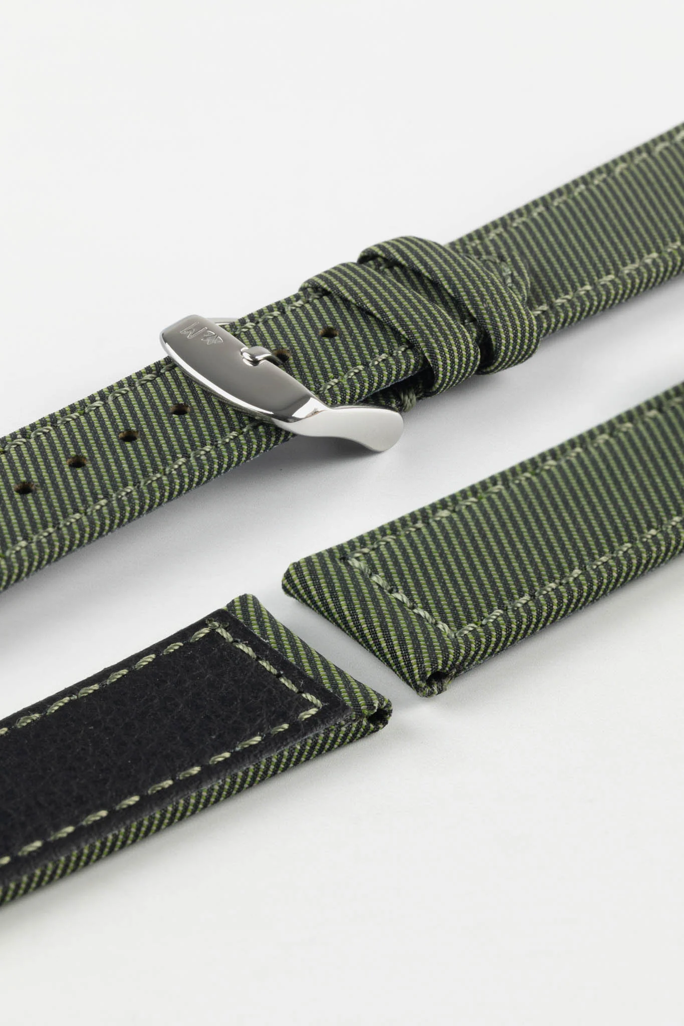 Morellato CORFÙ Recycled Gabardine Fabric Watch Strap in GREEN - Image 6