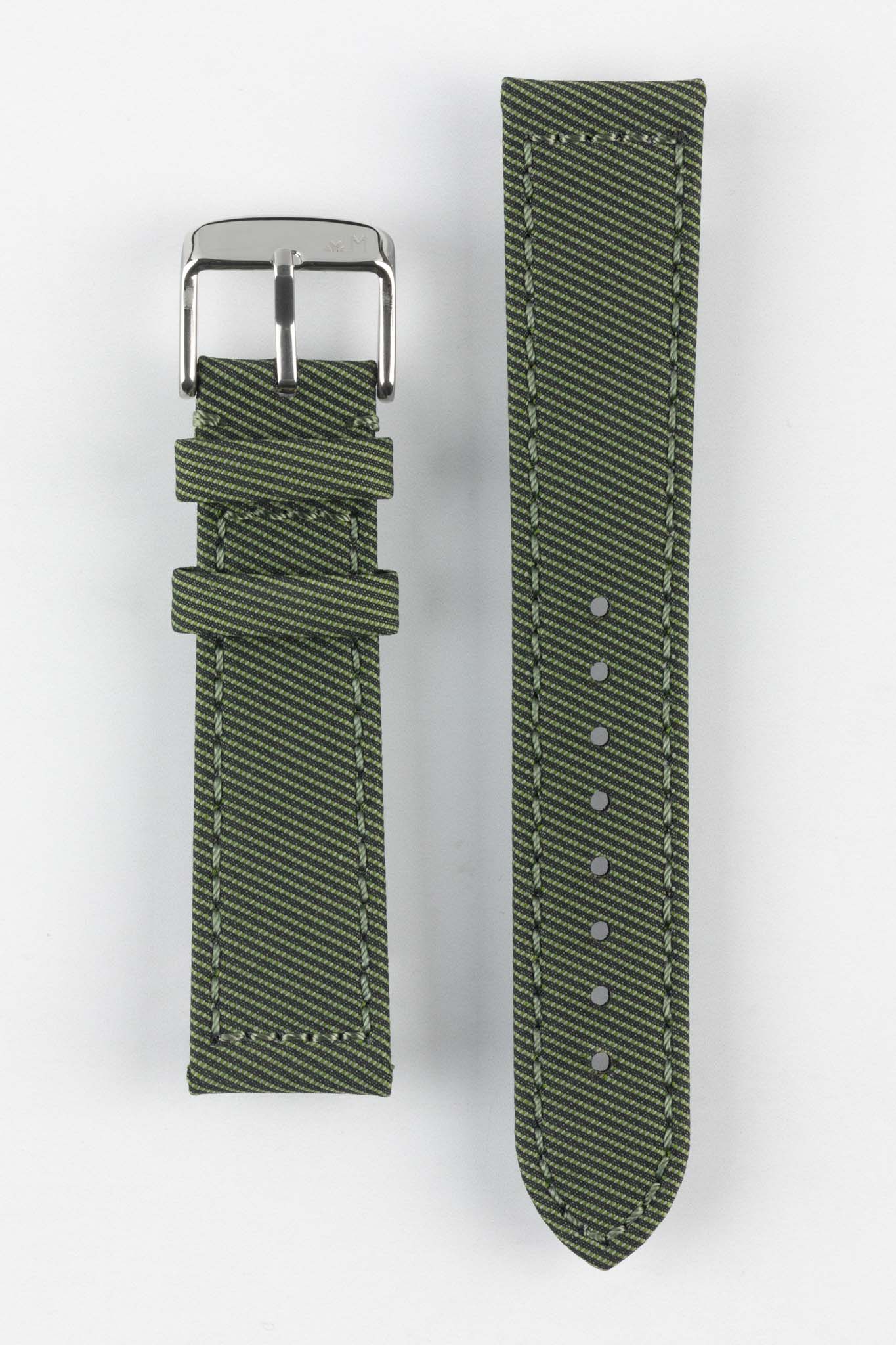 Morellato CORFÙ Recycled Gabardine Fabric Watch Strap in GREEN - Image 9