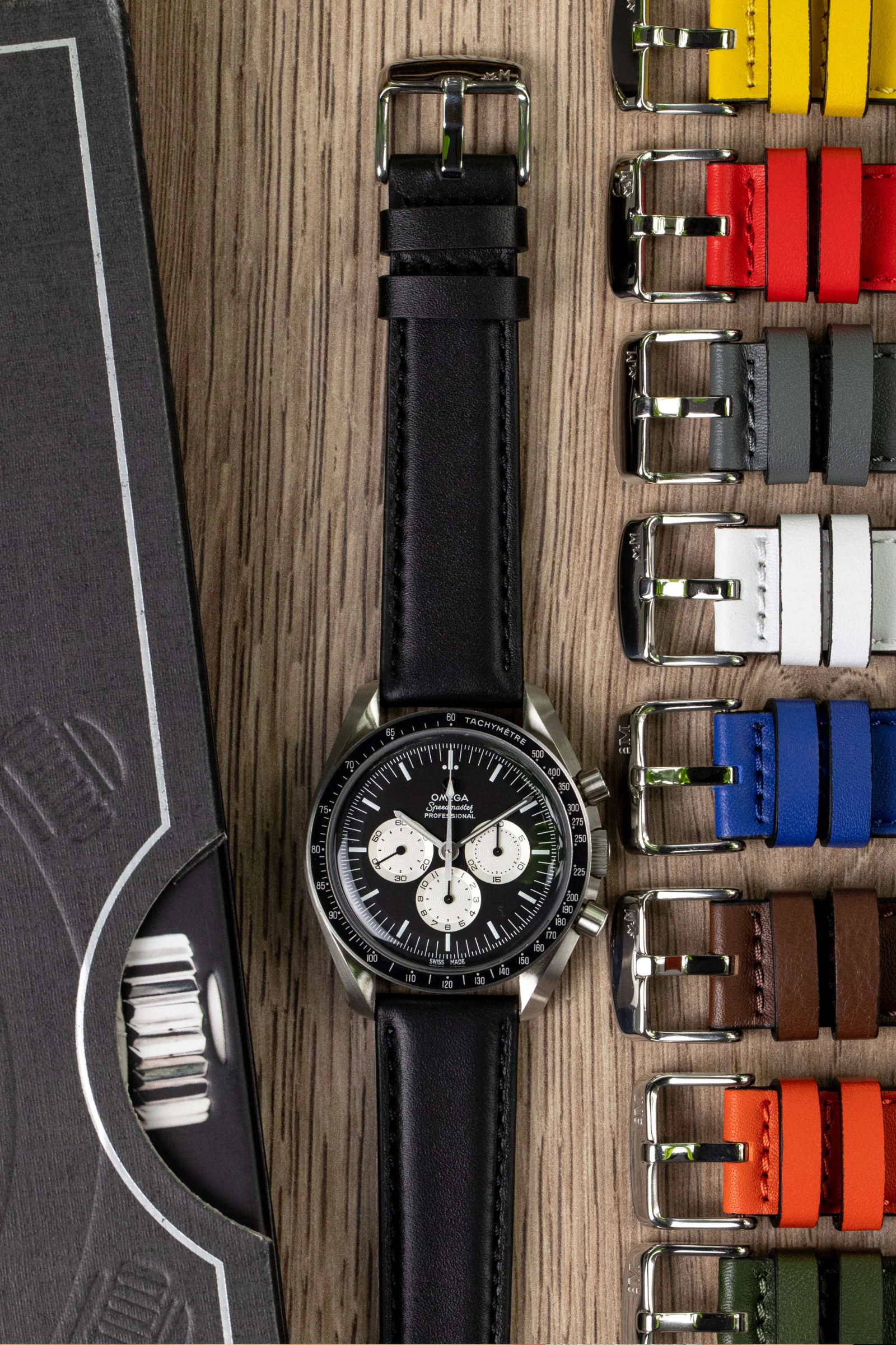 Morellato CROQUET Quick-Release Leather Watch Strap in BLACK - Image 2