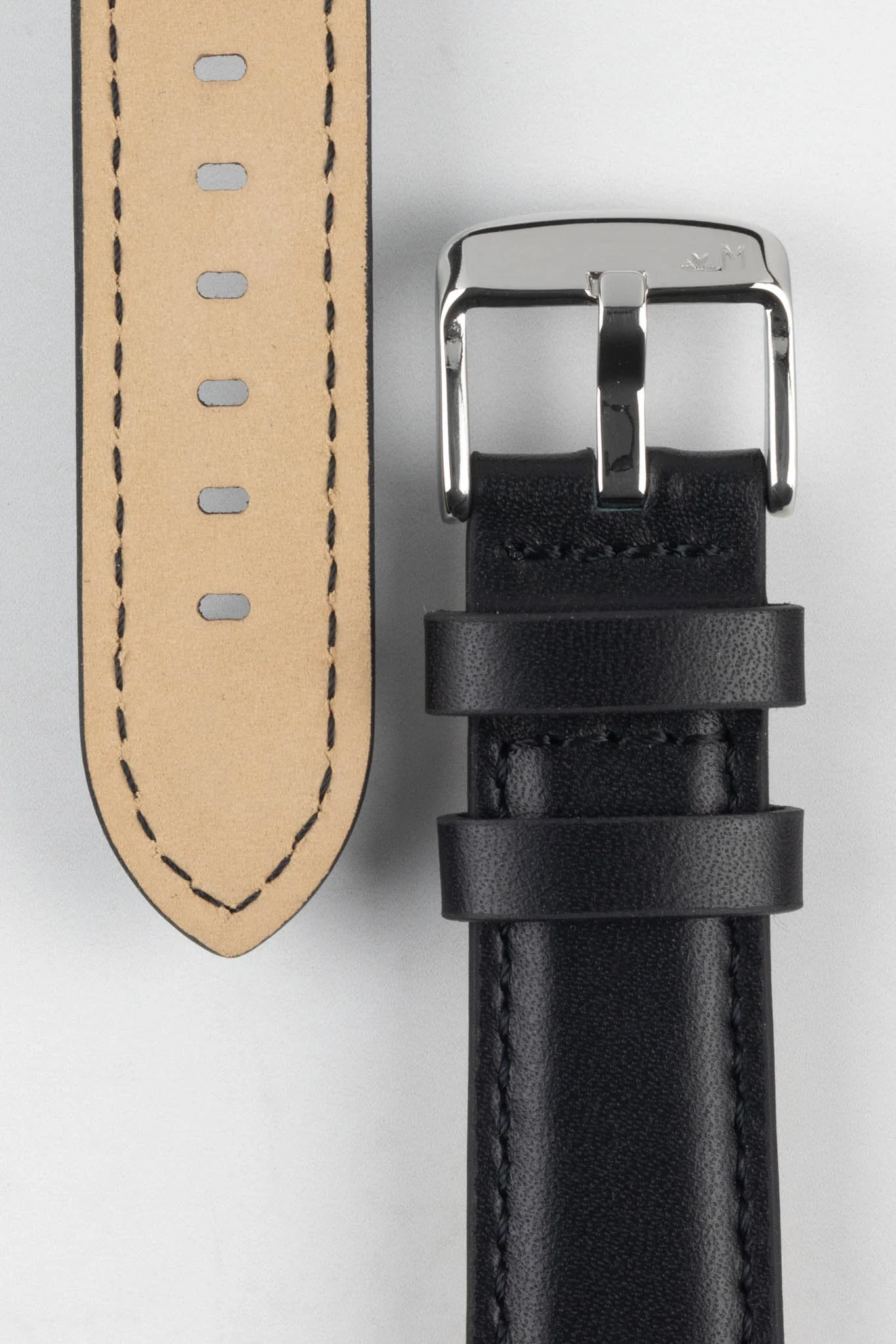 Morellato CROQUET Quick-Release Leather Watch Strap in BLACK - Image 3