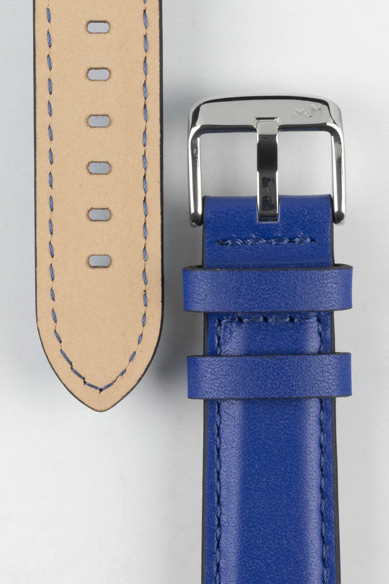 Morellato CROQUET Quick-Release Leather Watch Strap in BLUE - Image 3