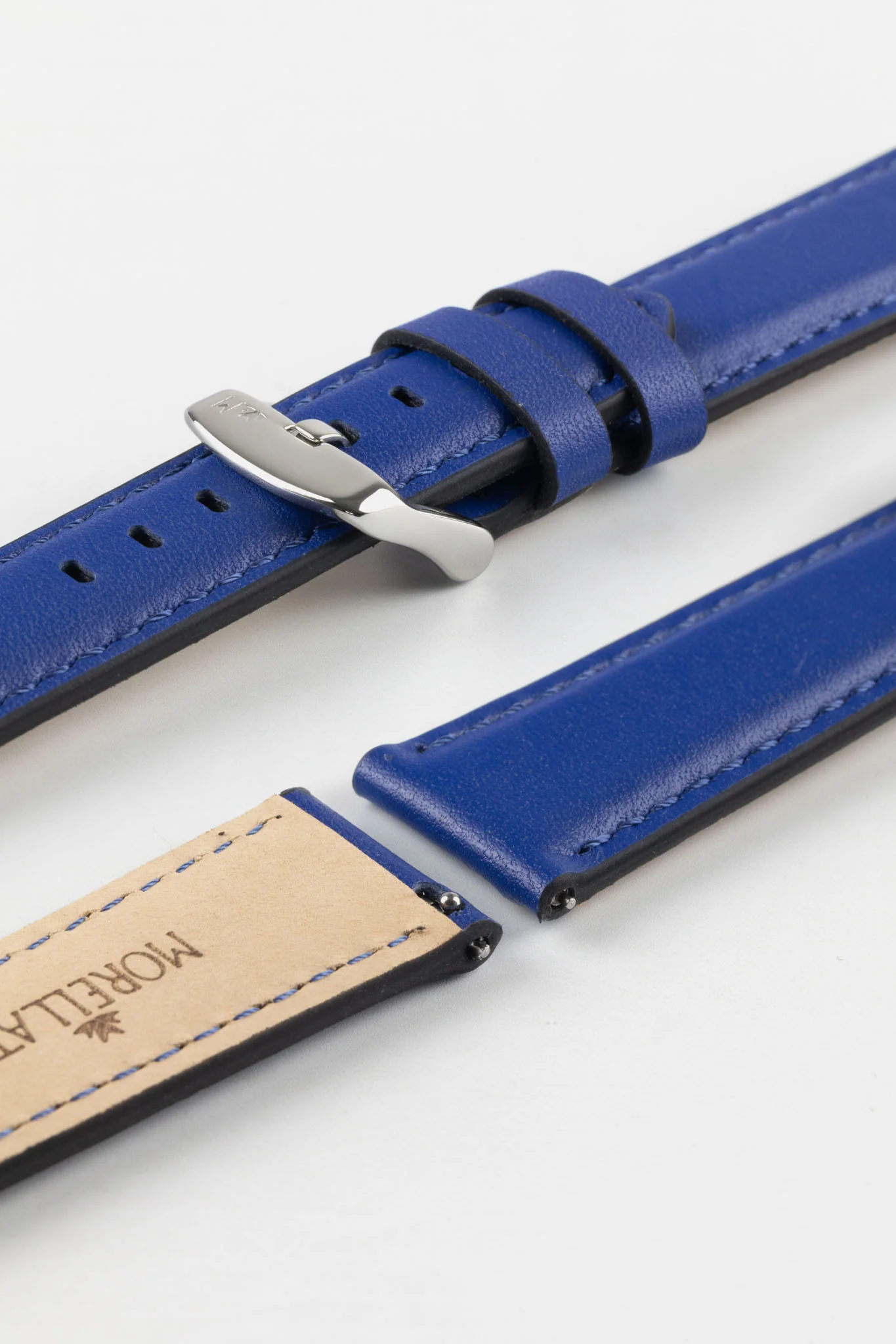 Morellato CROQUET Quick-Release Leather Watch Strap in BLUE - Image 5