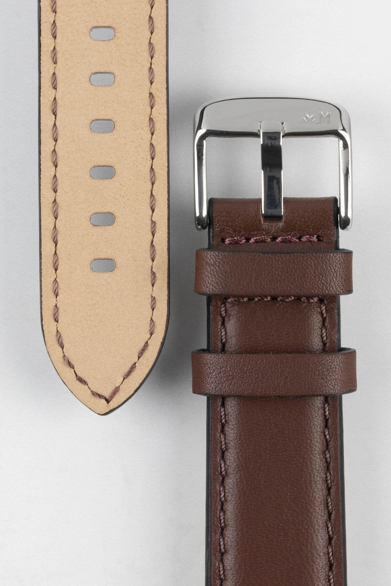 Morellato CROQUET Quick-Release Leather Watch Strap in BROWN - Image 3