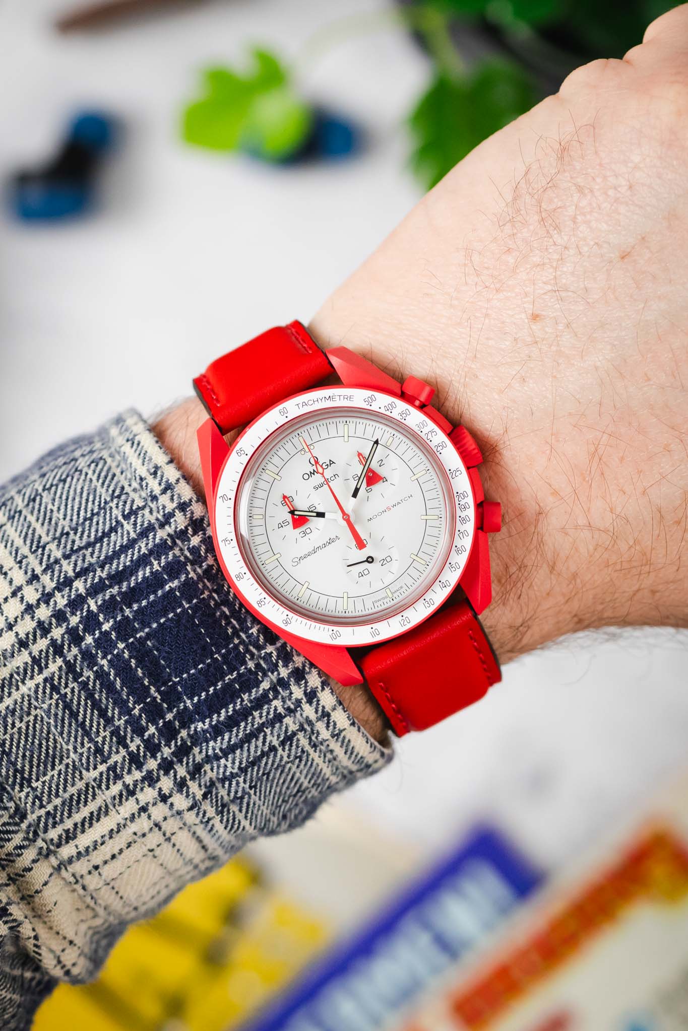 Morellato CROQUET Quick-Release Leather Watch Strap in RED - Image 2