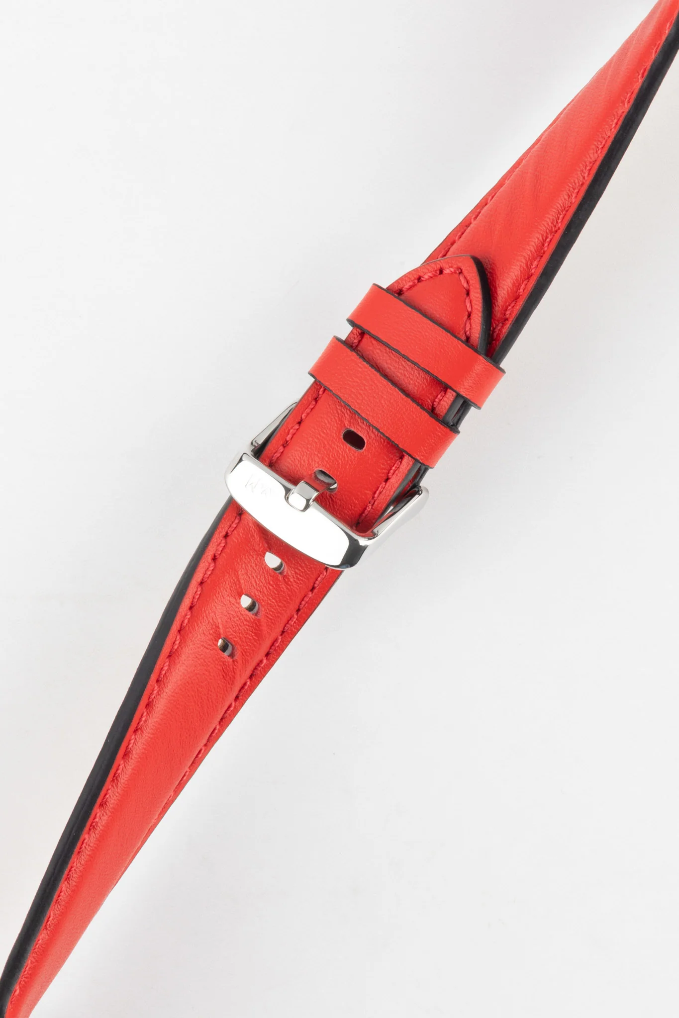 Morellato CROQUET Quick-Release Leather Watch Strap in RED - Image 5