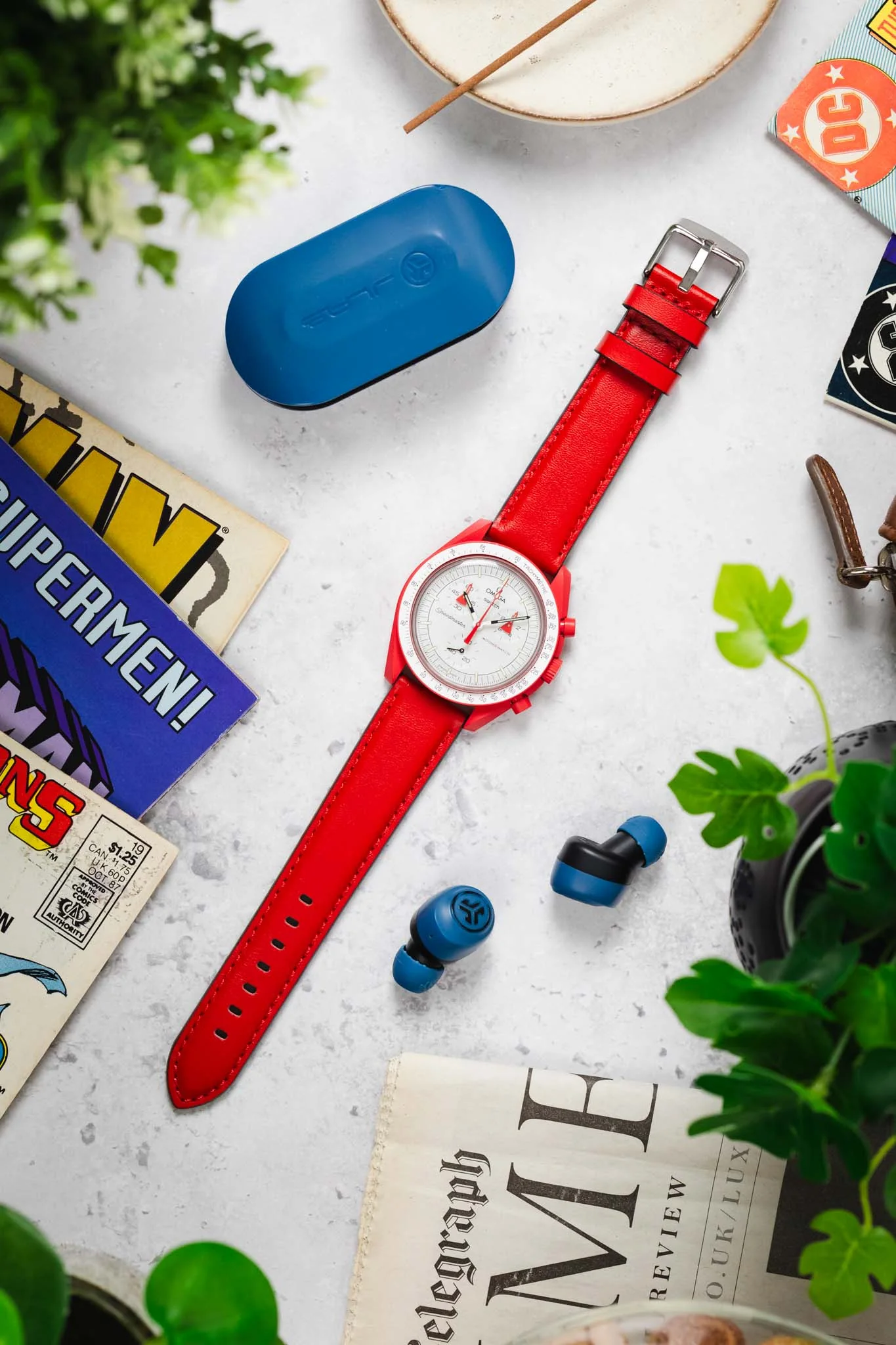 Morellato CROQUET Quick-Release Leather Watch Strap in RED - Image 8
