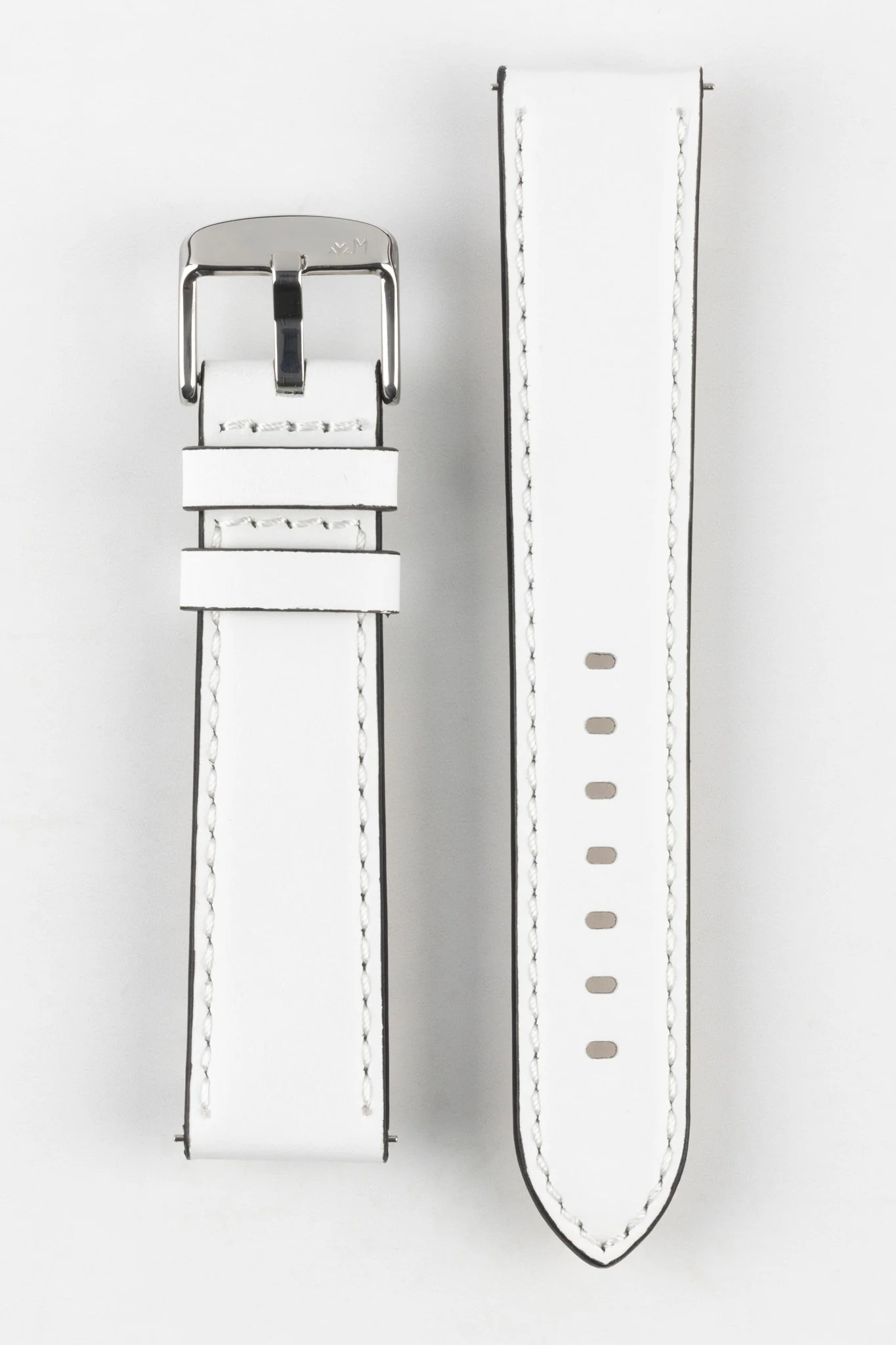 Morellato CROQUET Quick-Release Leather Watch Strap in WHITE - Image 6