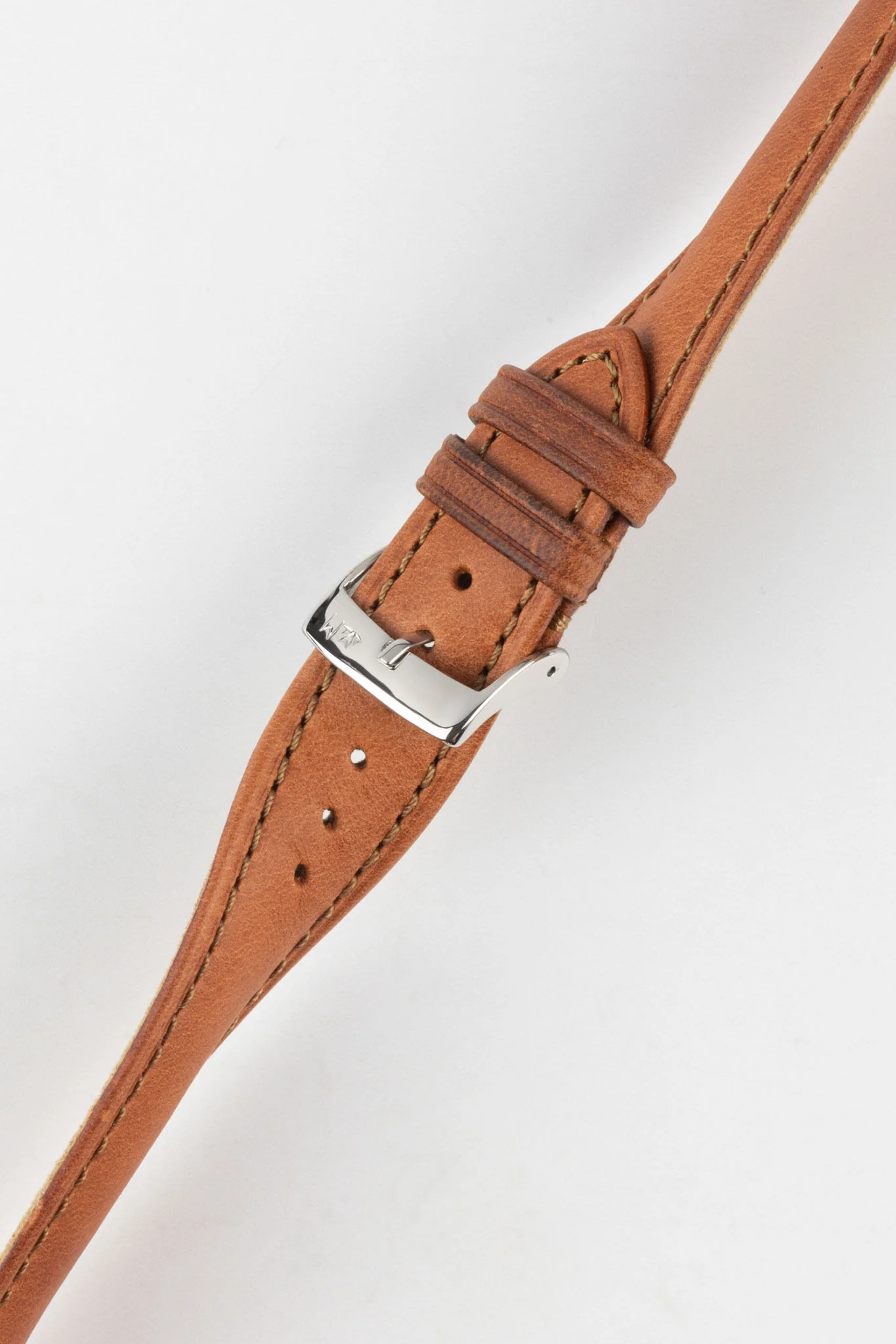 Morellato DERAIN Smooth Calfskin Leather Watch Strap in GOLD BROWN - Image 5