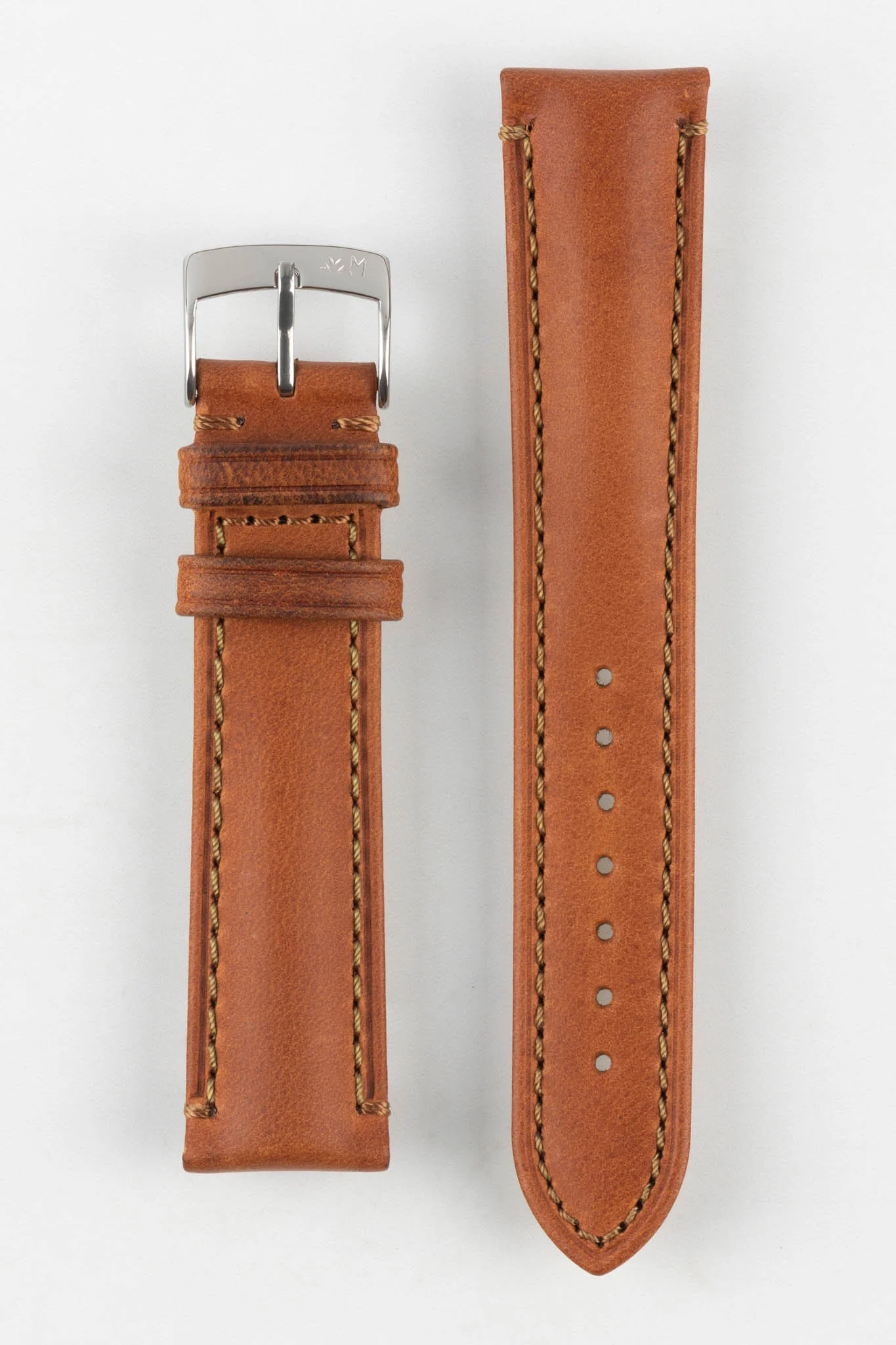 Morellato DERAIN Smooth Calfskin Leather Watch Strap in GOLD BROWN - Image 8