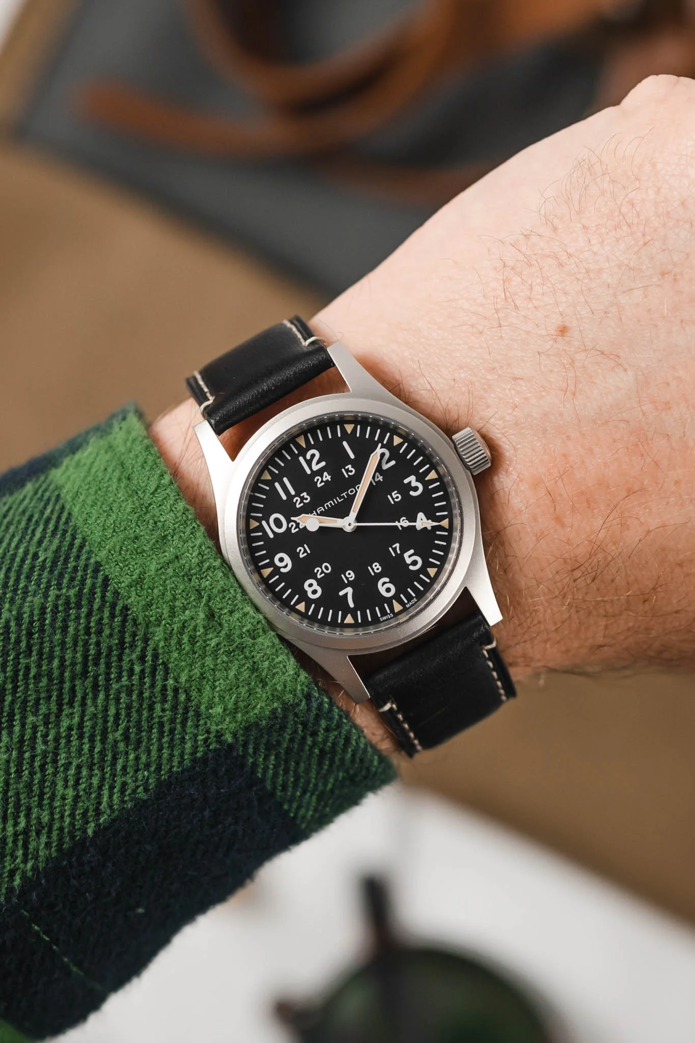 Morellato EL GRECO Calfskin Leather Watch Strap in BLACK - Image 2