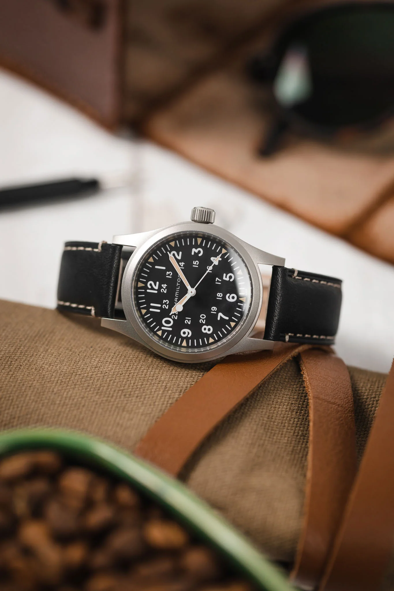 Morellato EL GRECO Calfskin Leather Watch Strap in BLACK - Image 4