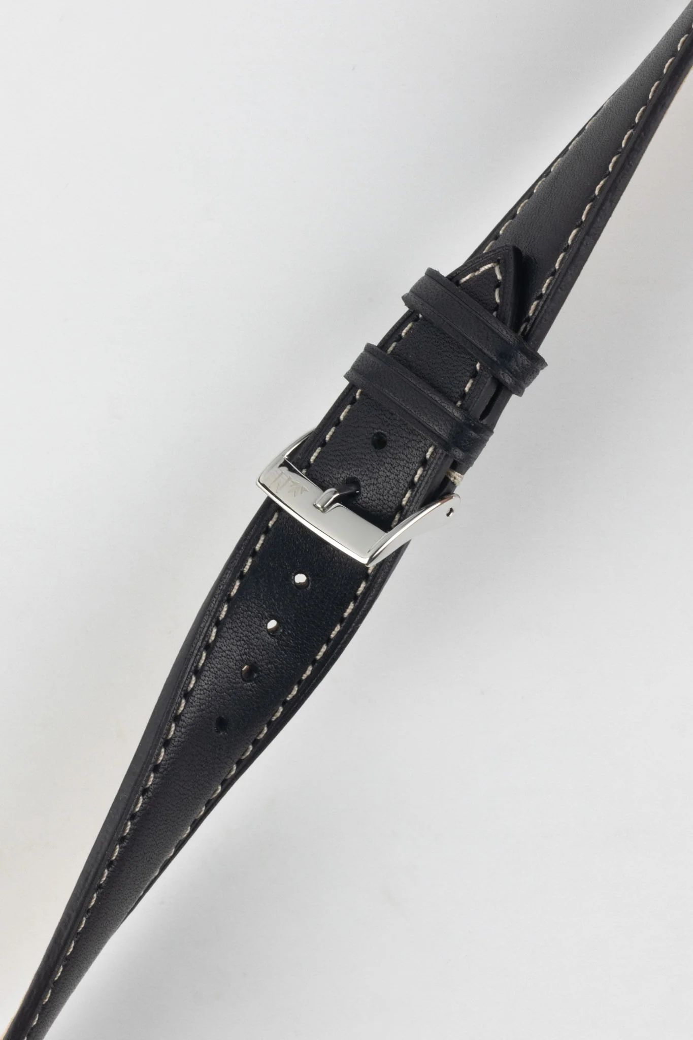 Morellato EL GRECO Calfskin Leather Watch Strap in BLACK - Image 5