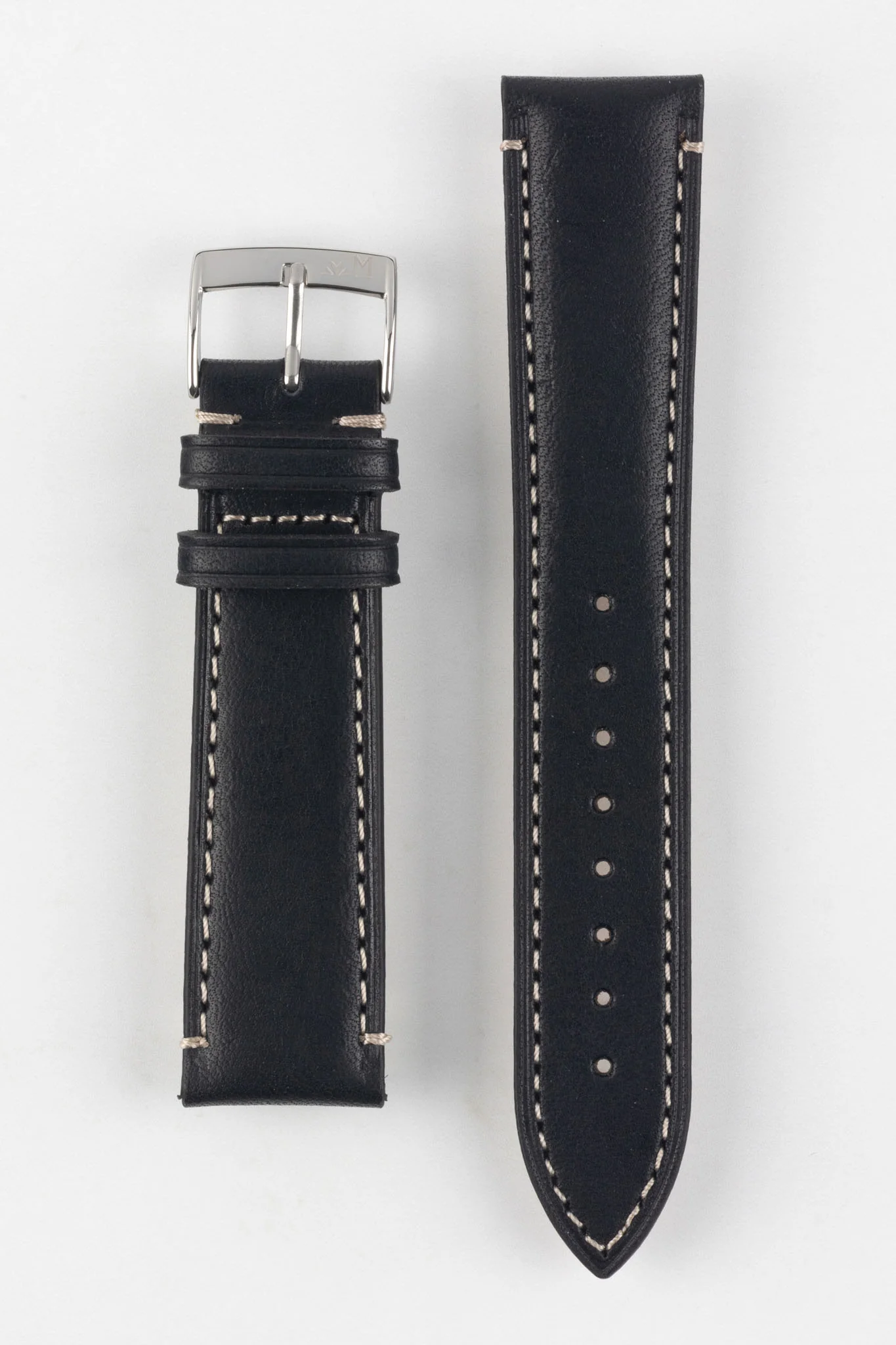 Morellato EL GRECO Calfskin Leather Watch Strap in BLACK - Image 8