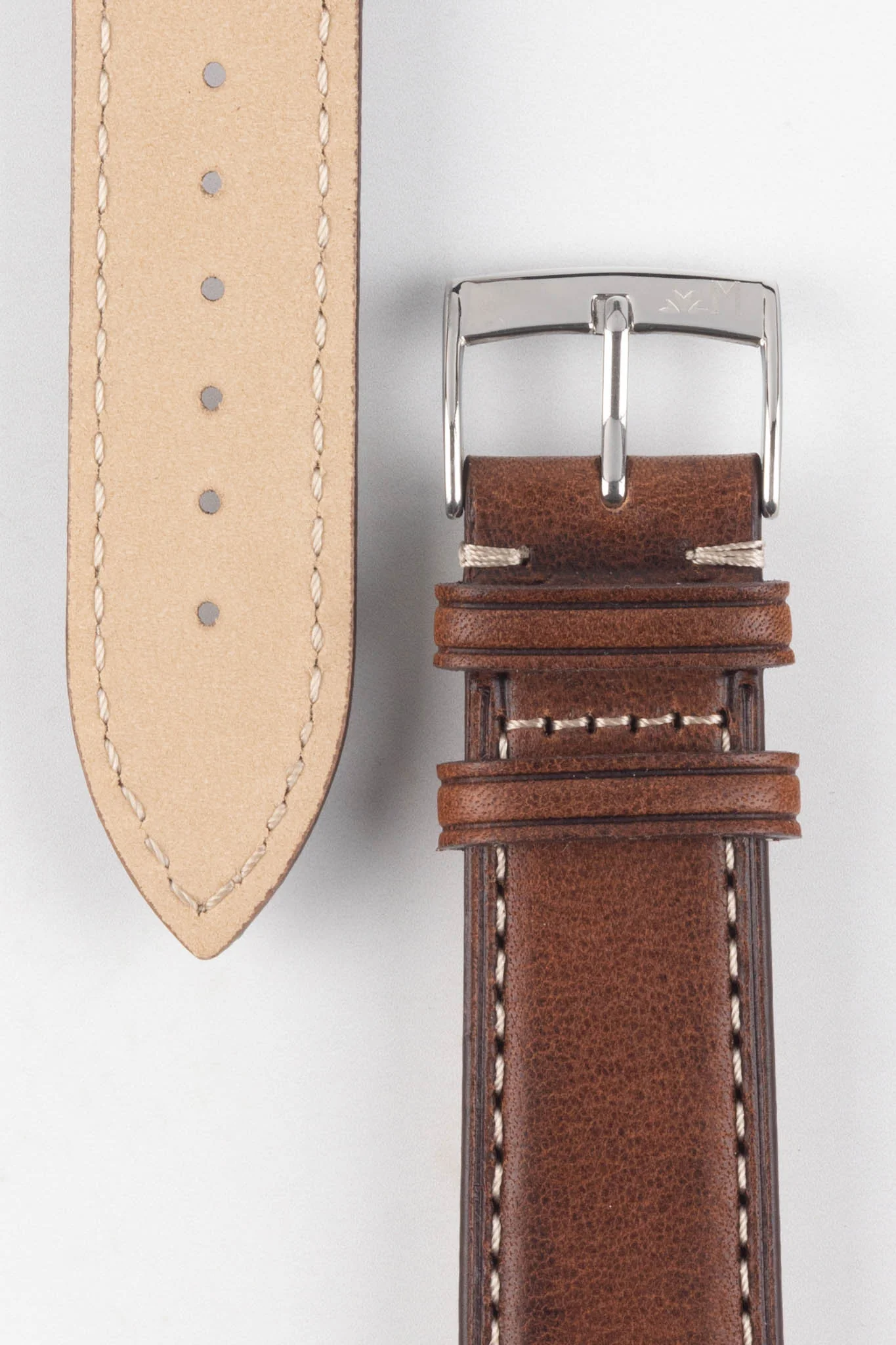 Morellato EL GRECO Calfskin Leather Watch Strap in BROWN - Image 3