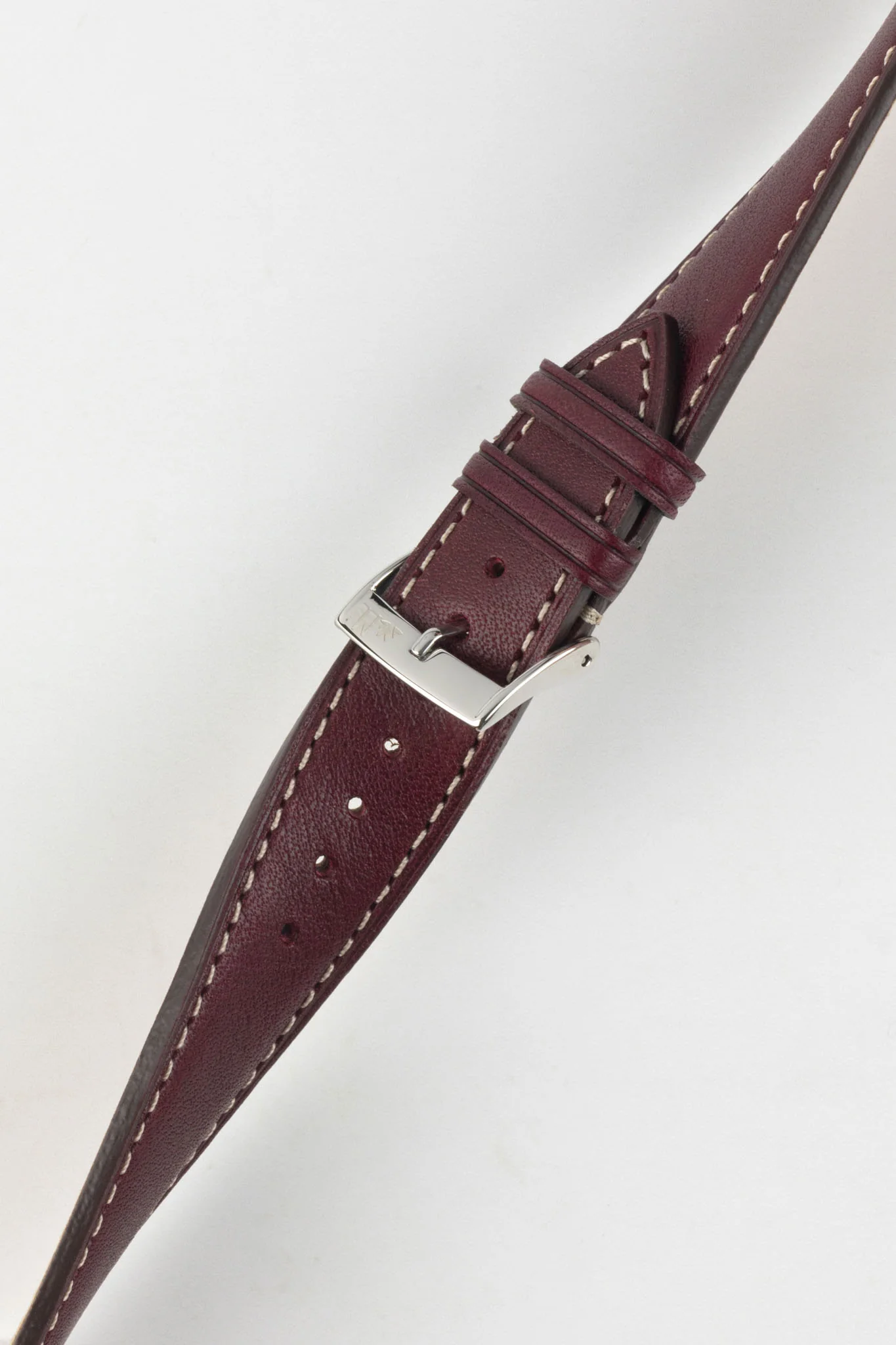 Morellato EL GRECO Calfskin Leather Watch Strap in BURGUNDY - Image 5