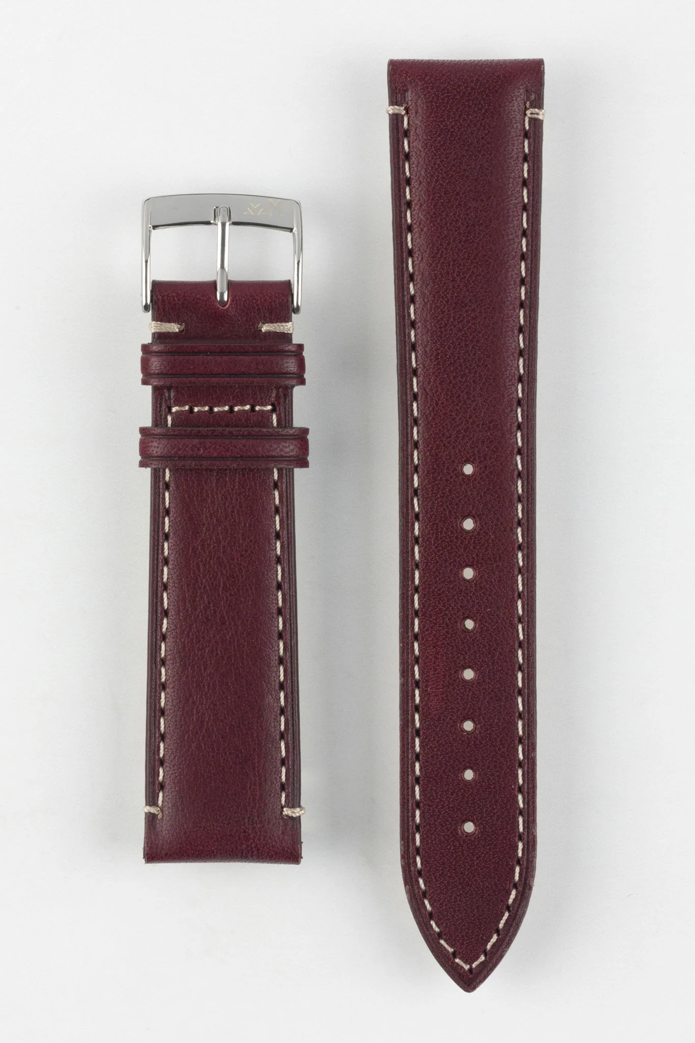 Morellato EL GRECO Calfskin Leather Watch Strap in BURGUNDY - Image 8