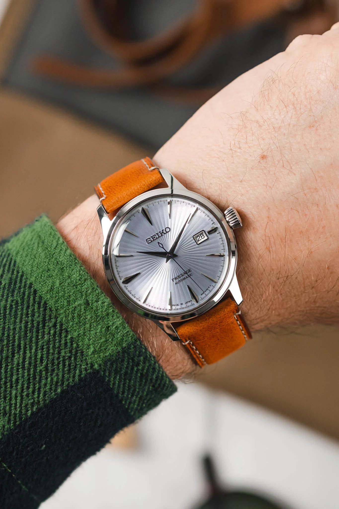 Morellato EL GRECO Calfskin Leather Watch Strap in GOLD BROWN - Image 2