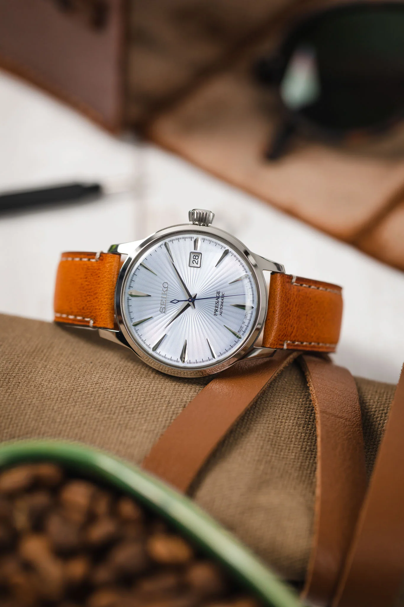 Morellato EL GRECO Calfskin Leather Watch Strap in GOLD BROWN - Image 4