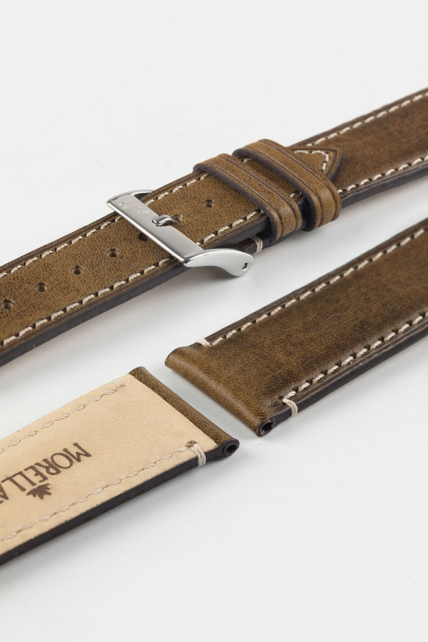 Morellato EL GRECO Calfskin Leather Watch Strap in GREEN - Image 7