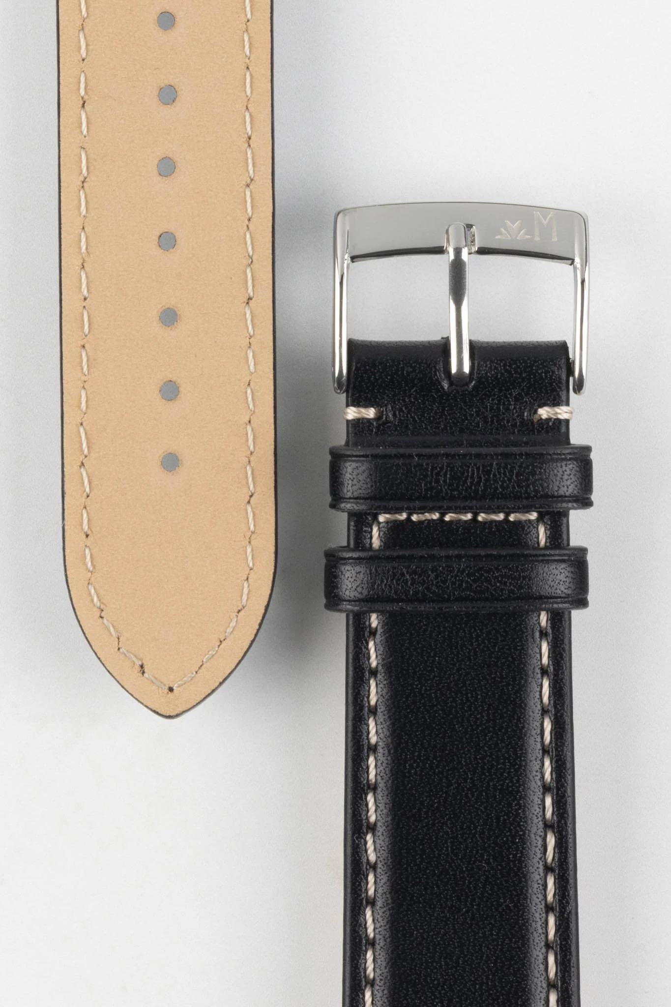 Morellato GAUDÌ Calfskin Leather Watch Strap in BLACK - Image 3