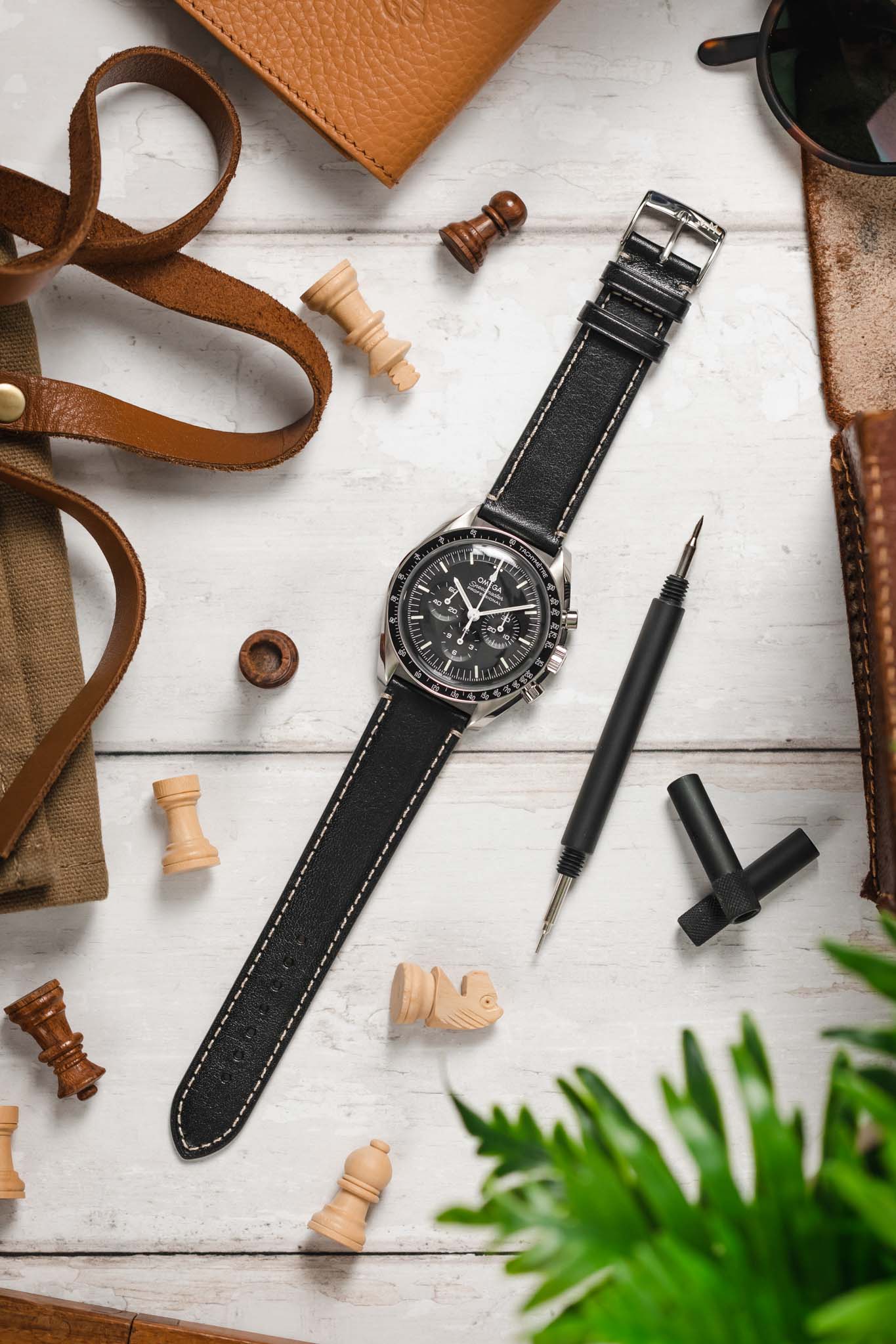 Morellato GAUDÌ Calfskin Leather Watch Strap in BLACK - Image 6