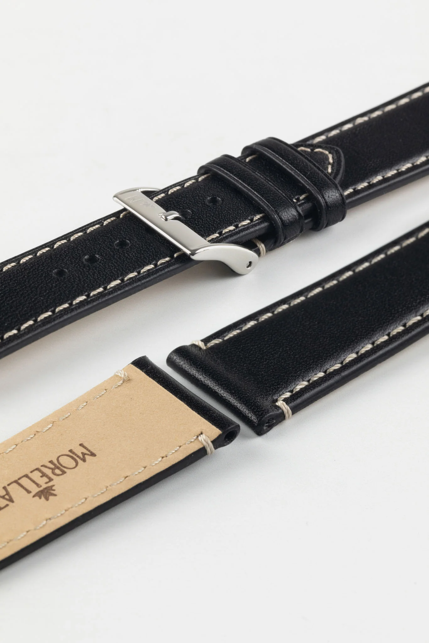 Morellato GAUDÌ Calfskin Leather Watch Strap in BLACK - Image 7