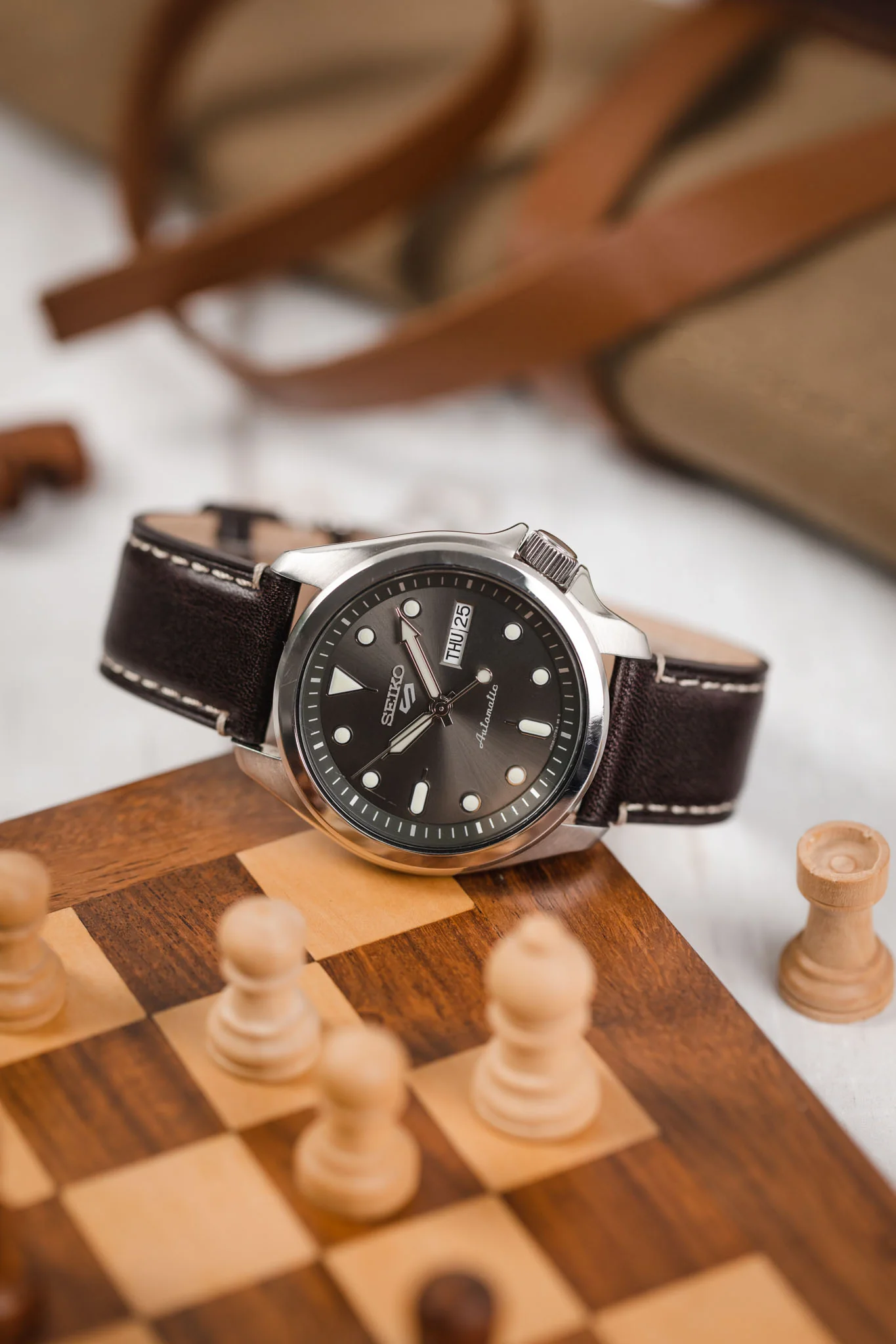 Morellato GAUDÌ Calfskin Leather Watch Strap in BROWN - Image 4