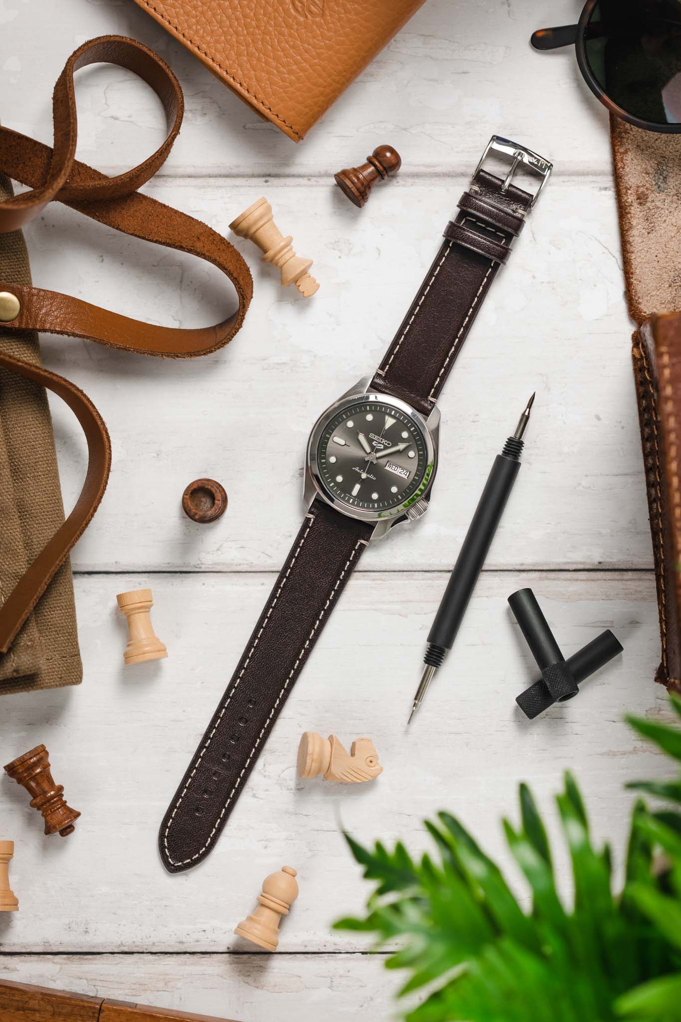 Morellato GAUDÌ Calfskin Leather Watch Strap in BROWN - Image 6