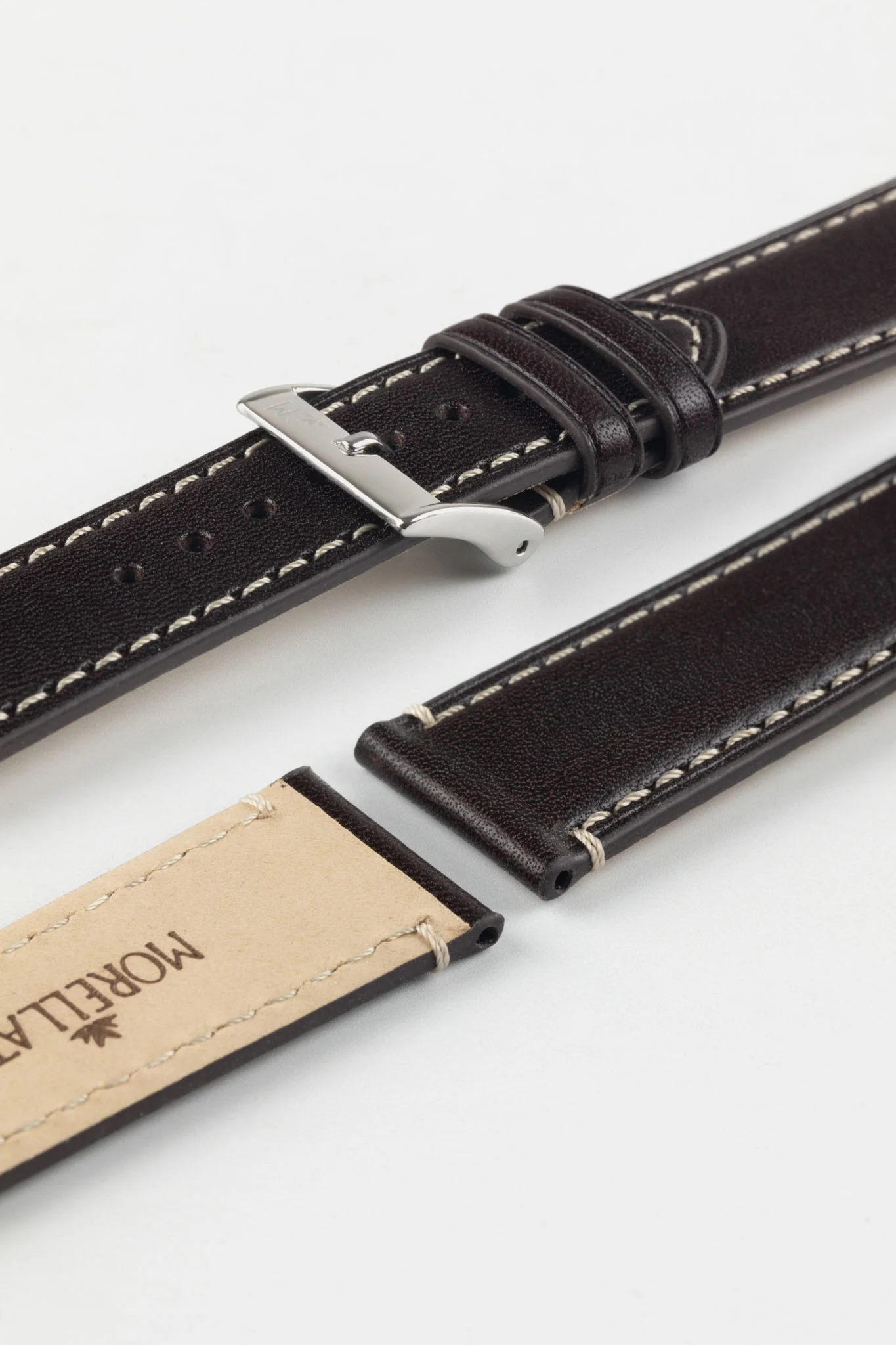 Morellato GAUDÌ Calfskin Leather Watch Strap in BROWN - Image 7