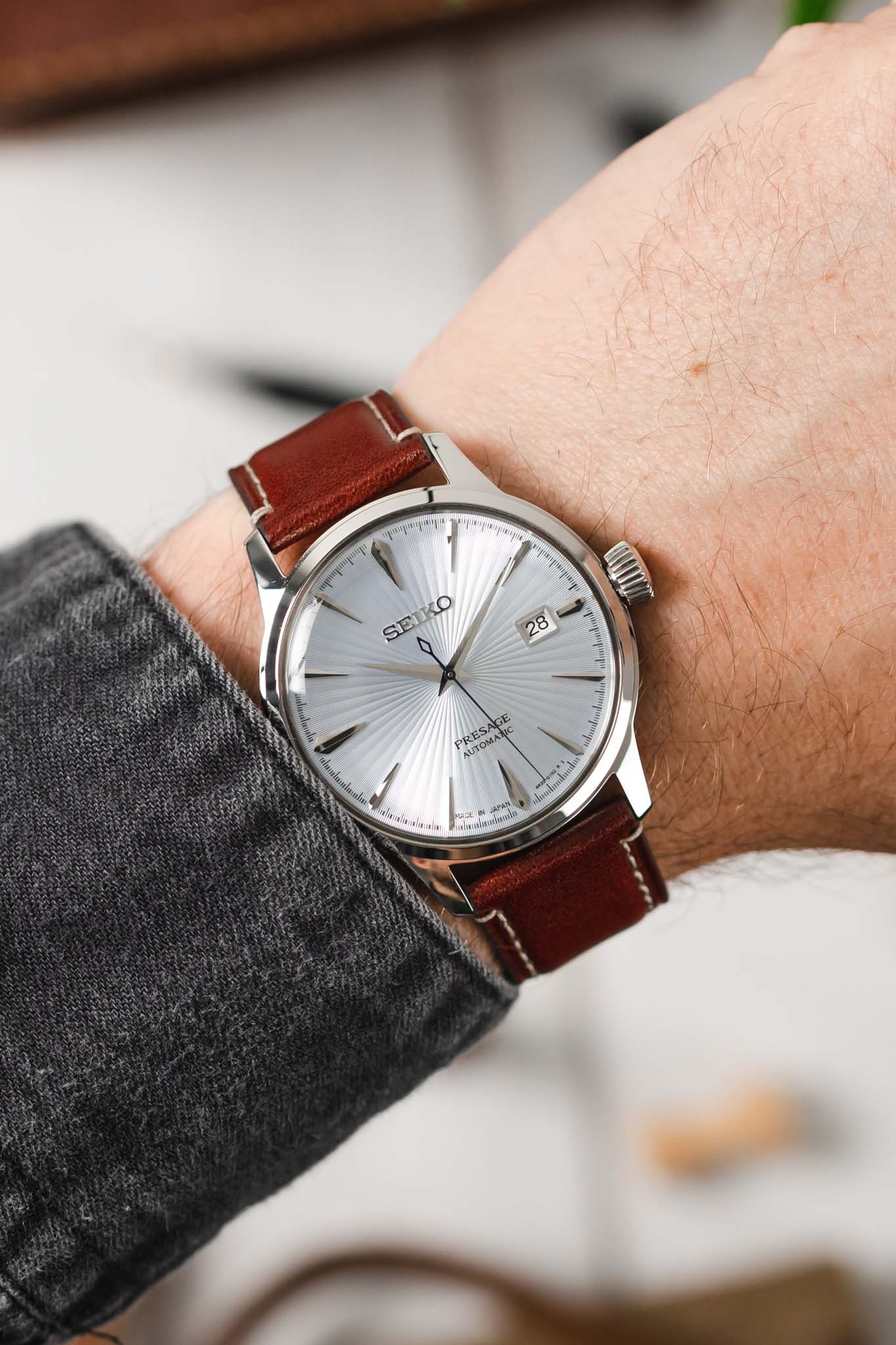 Morellato GAUDÌ Calfskin Leather Watch Strap in GOLD BROWN - Image 2