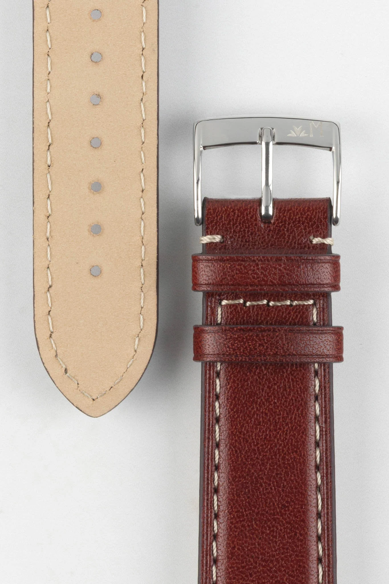 Morellato GAUDÌ Calfskin Leather Watch Strap in GOLD BROWN - Image 3