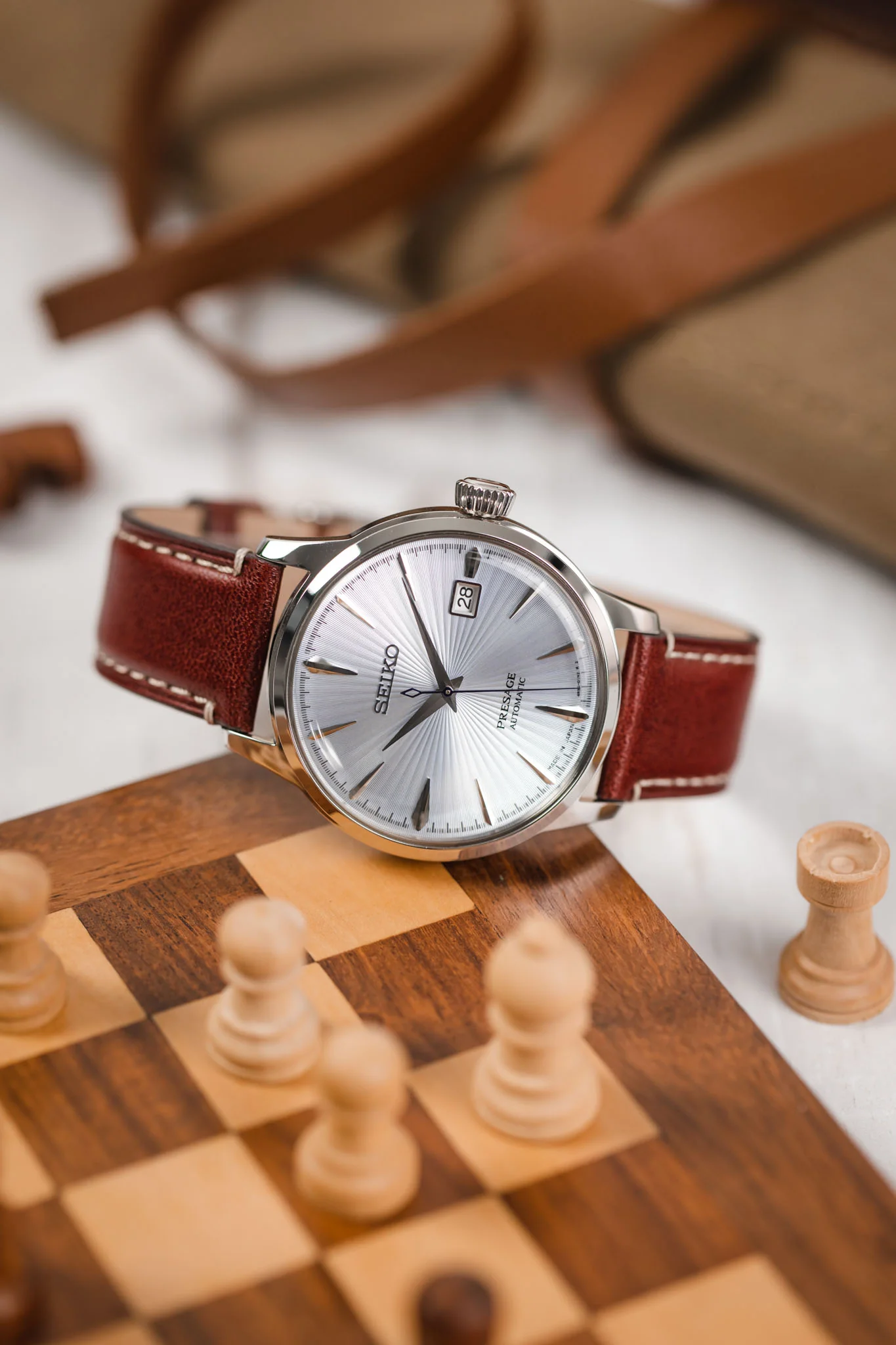 Morellato GAUDÌ Calfskin Leather Watch Strap in GOLD BROWN - Image 4