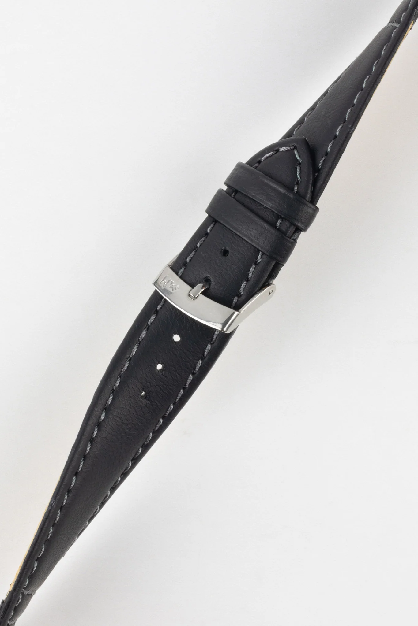 Morellato GINEPRO Buffalo-Grain Vegan Leather Watch Strap in BLACK - Image 5